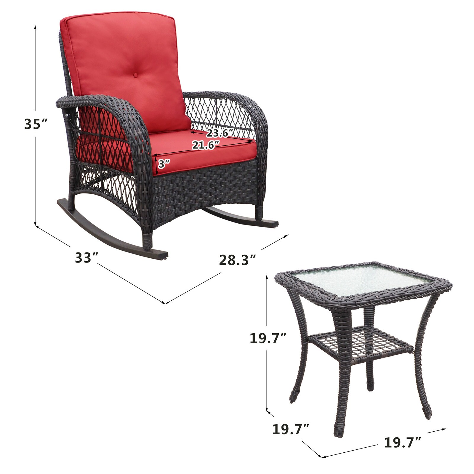 Tinyhomie LW-Y-OR-7347 Patio-Conversation-Sets - View #2