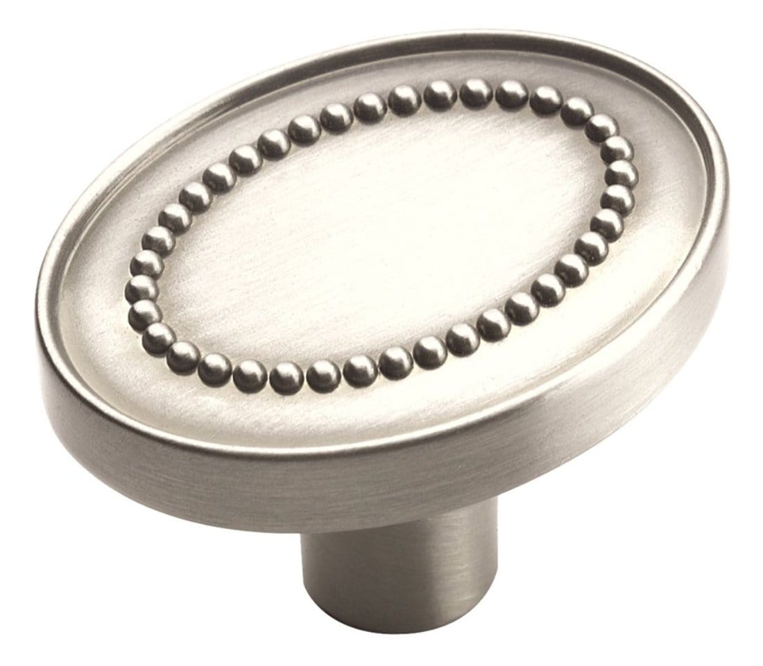 Amerock Opulence Satin Nickel Oval Traditional Cabinet Knob In The Cabinet Knobs Department At 2865