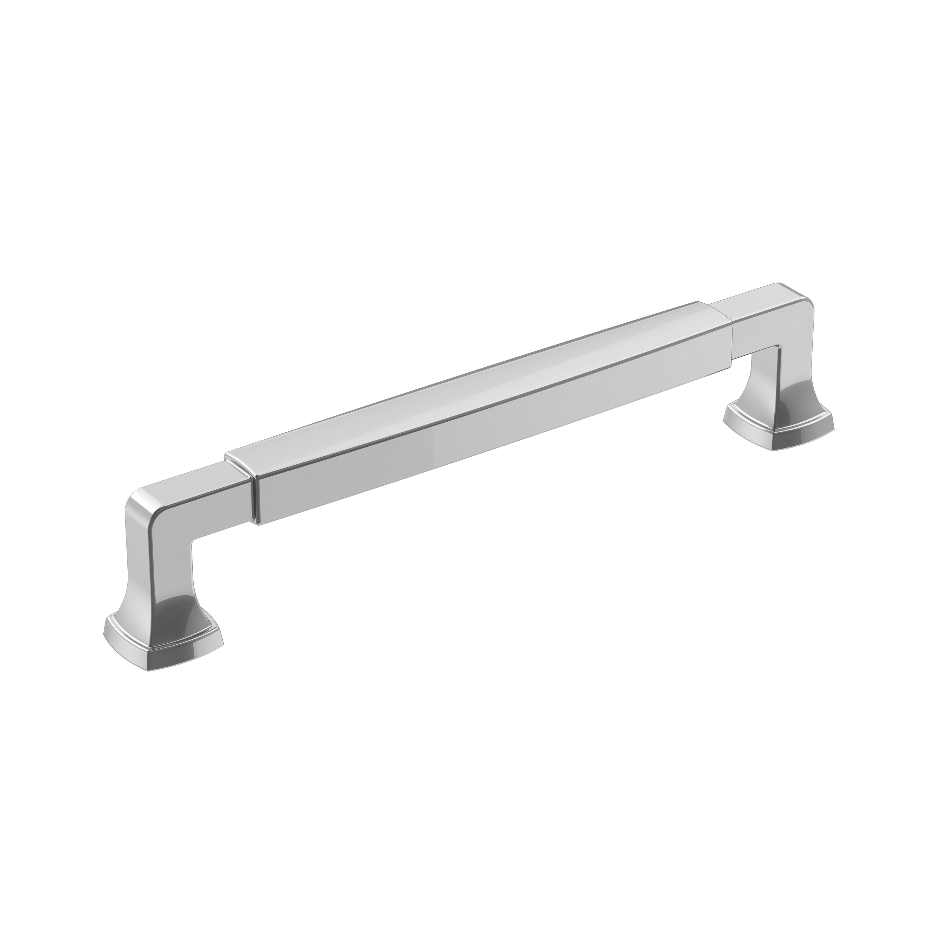 Amerock BP3688926 Stature 6-5/16-in , 160mm Center to Center Polished Chrome Rectangular Bar