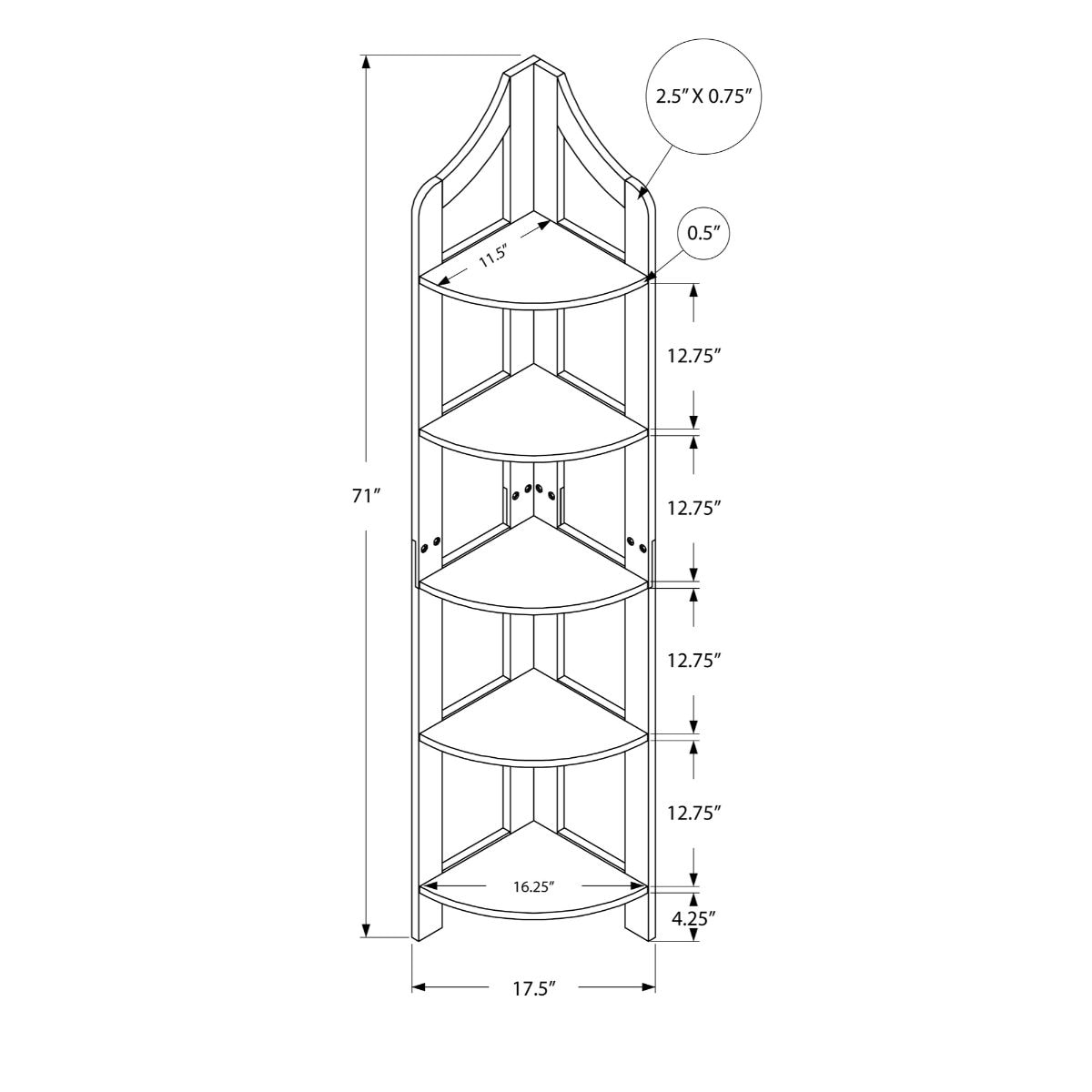 HomeRoots 332798 bookcases - View #3