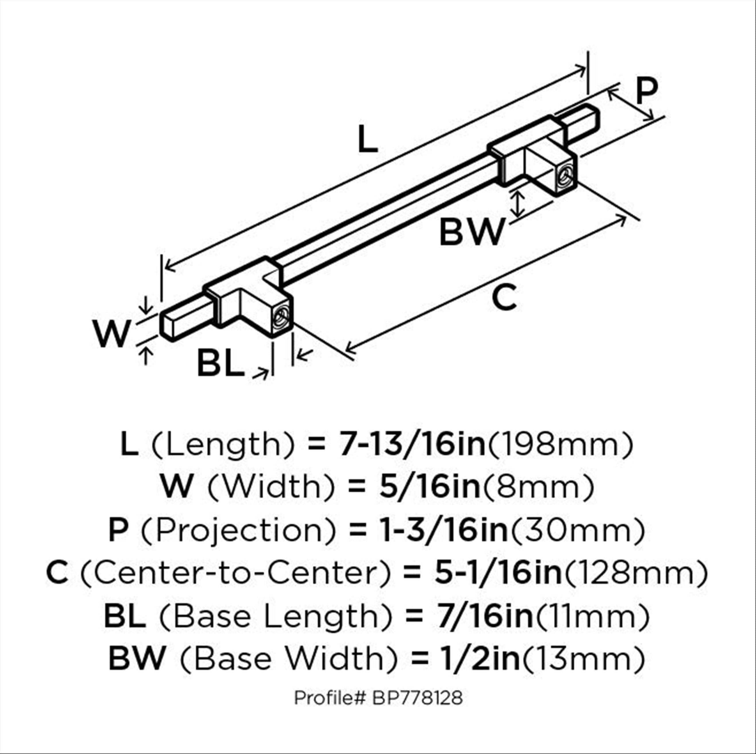Amerock BP778128MBMB Cabinet-Pulls - View #3