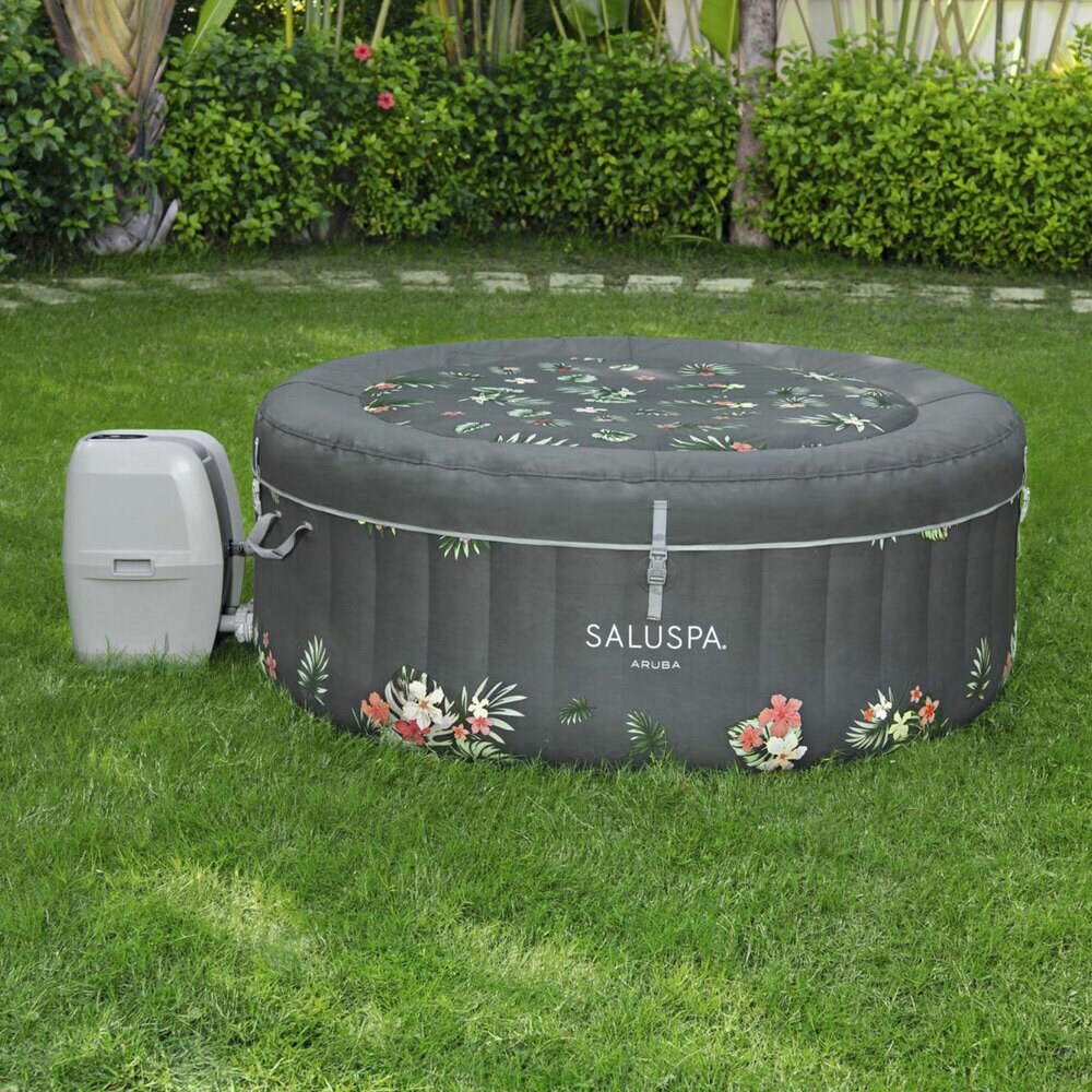 Bestway SaluSpa Aruba 3-Person Gray Inflatable Hot Tub with AirJets