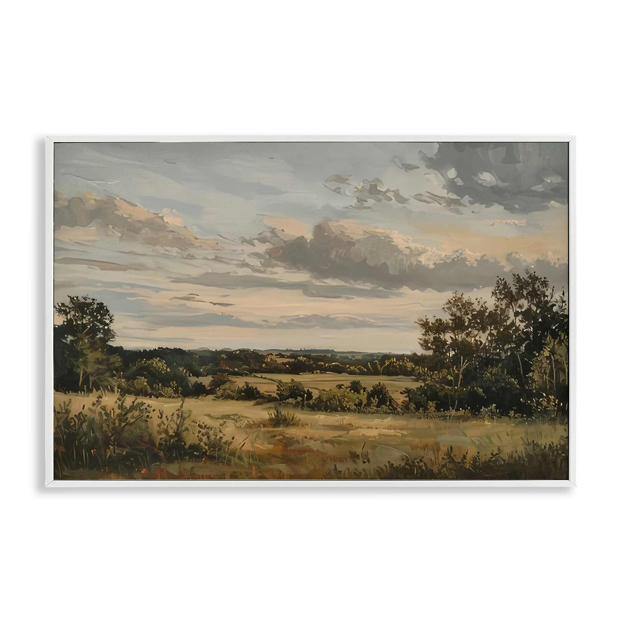 Stupell Industries BT-787-WFR-16X24 Evening Light Countryside Framed Giclee design by LSR Creative Studio