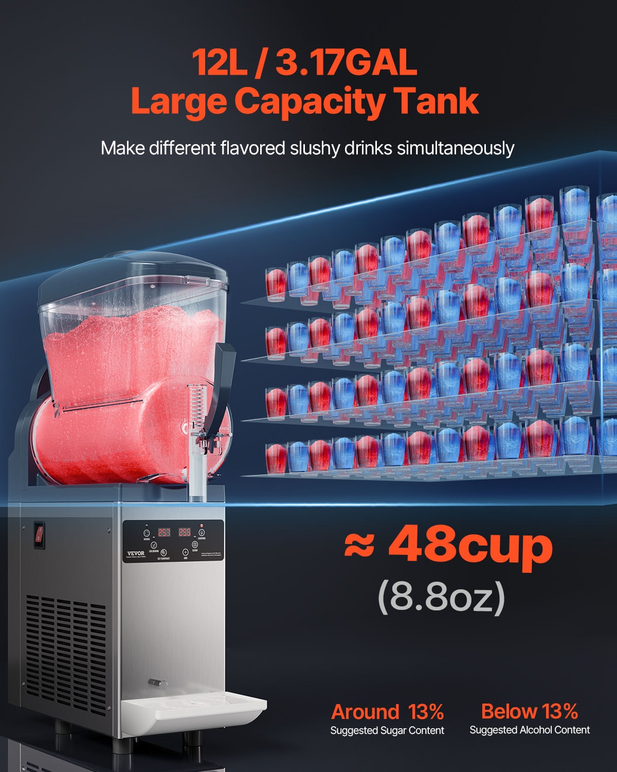 VEVOR JJKXRJHSGMC12APAUV1 Frozen-Drink-Makers - View #3