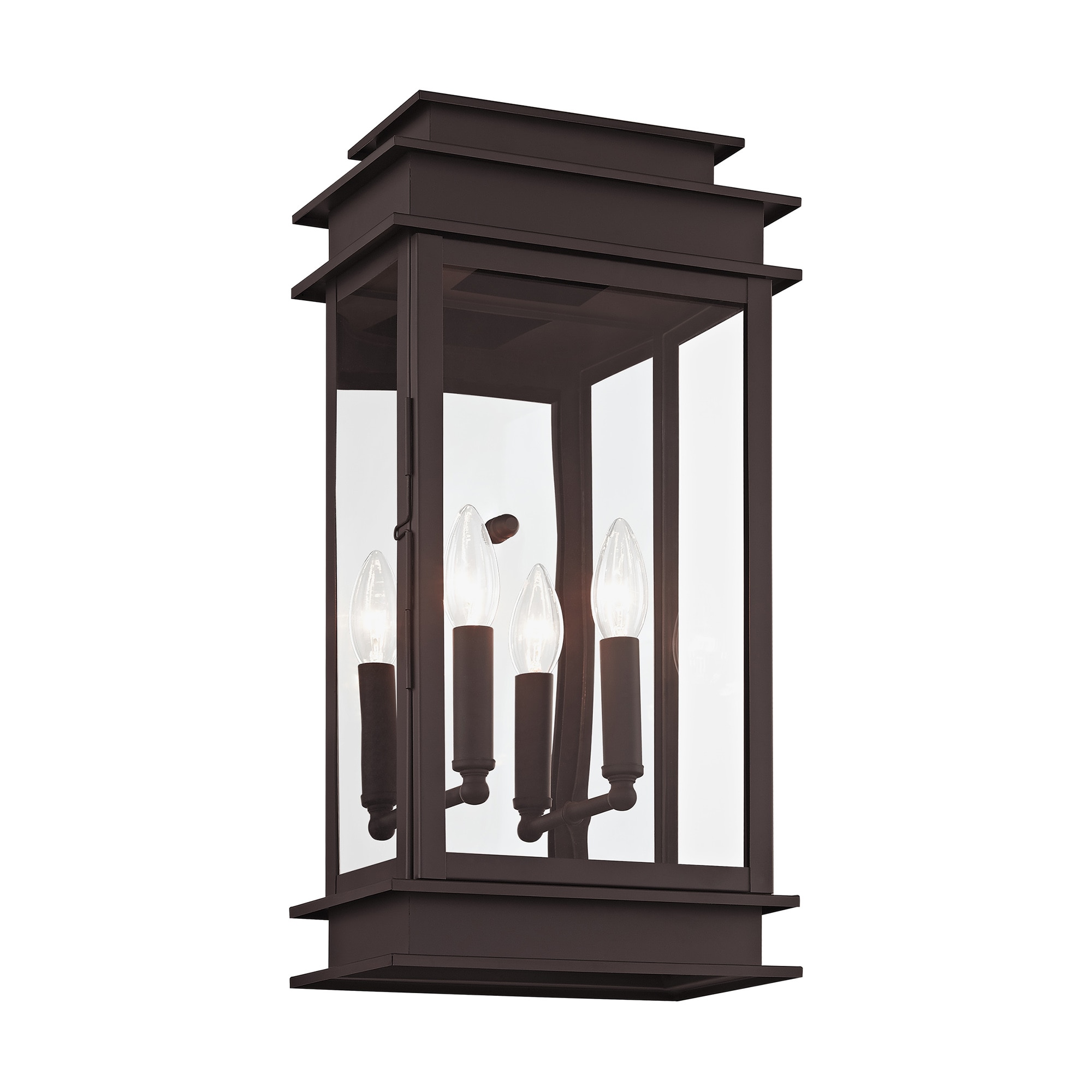 Princeton Classic Bronze 19" Outdoor Wall Lantern with Clear Glass
