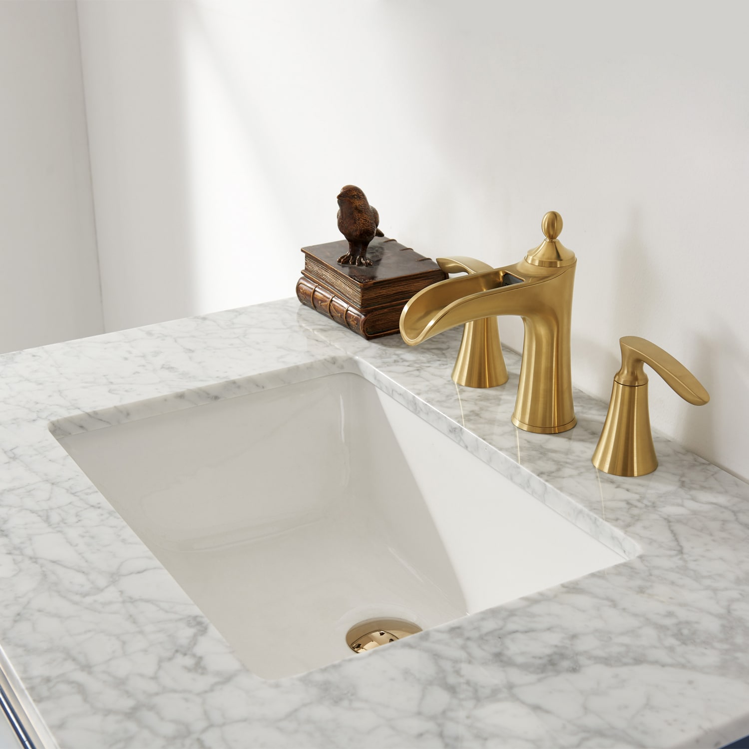 Royal Blue 30" Single Vanity with Carrara Marble Top