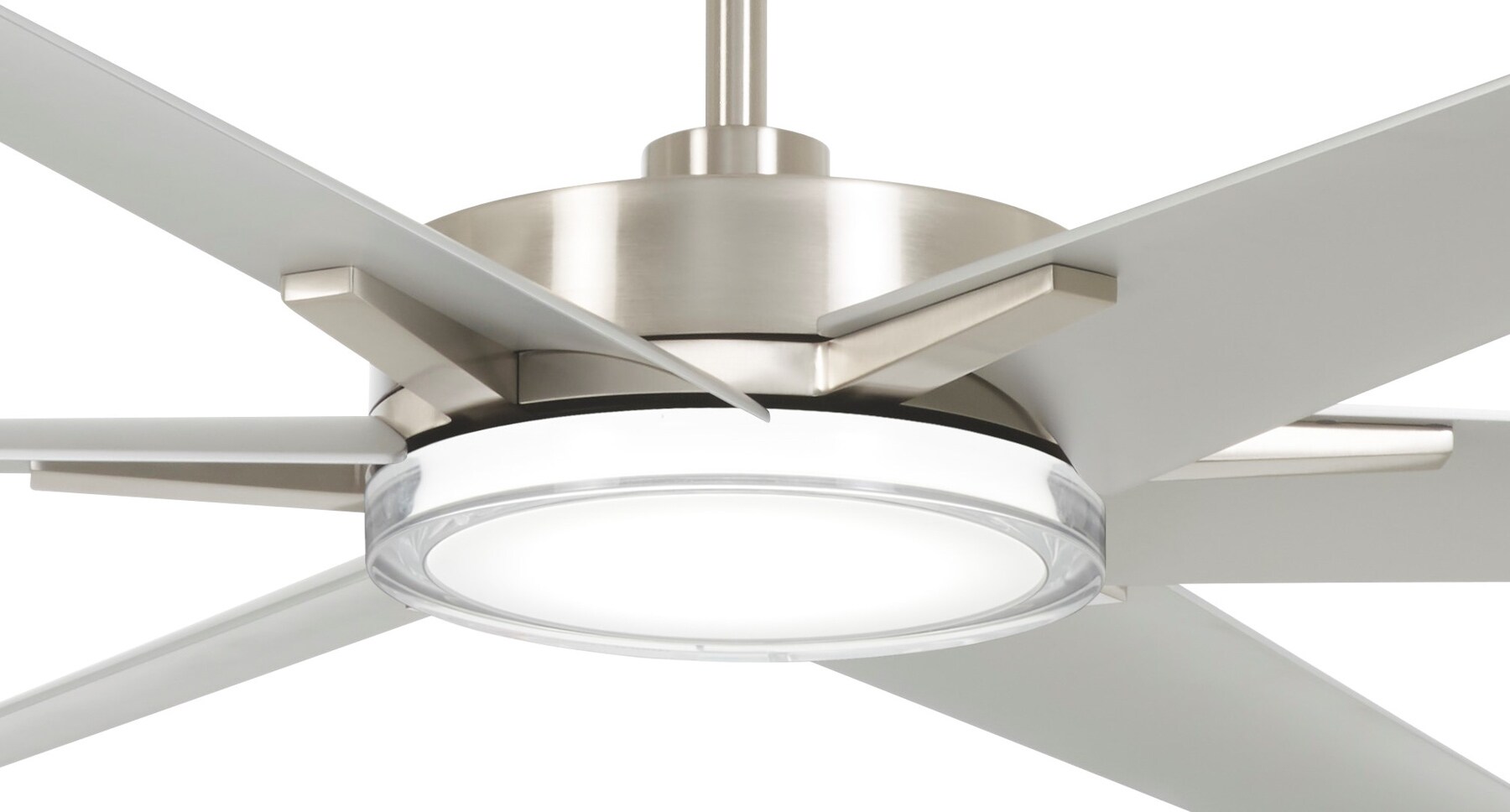 Minka Aire Deco 65-in Brushed Nickel Wet Color-changing LED Indoor