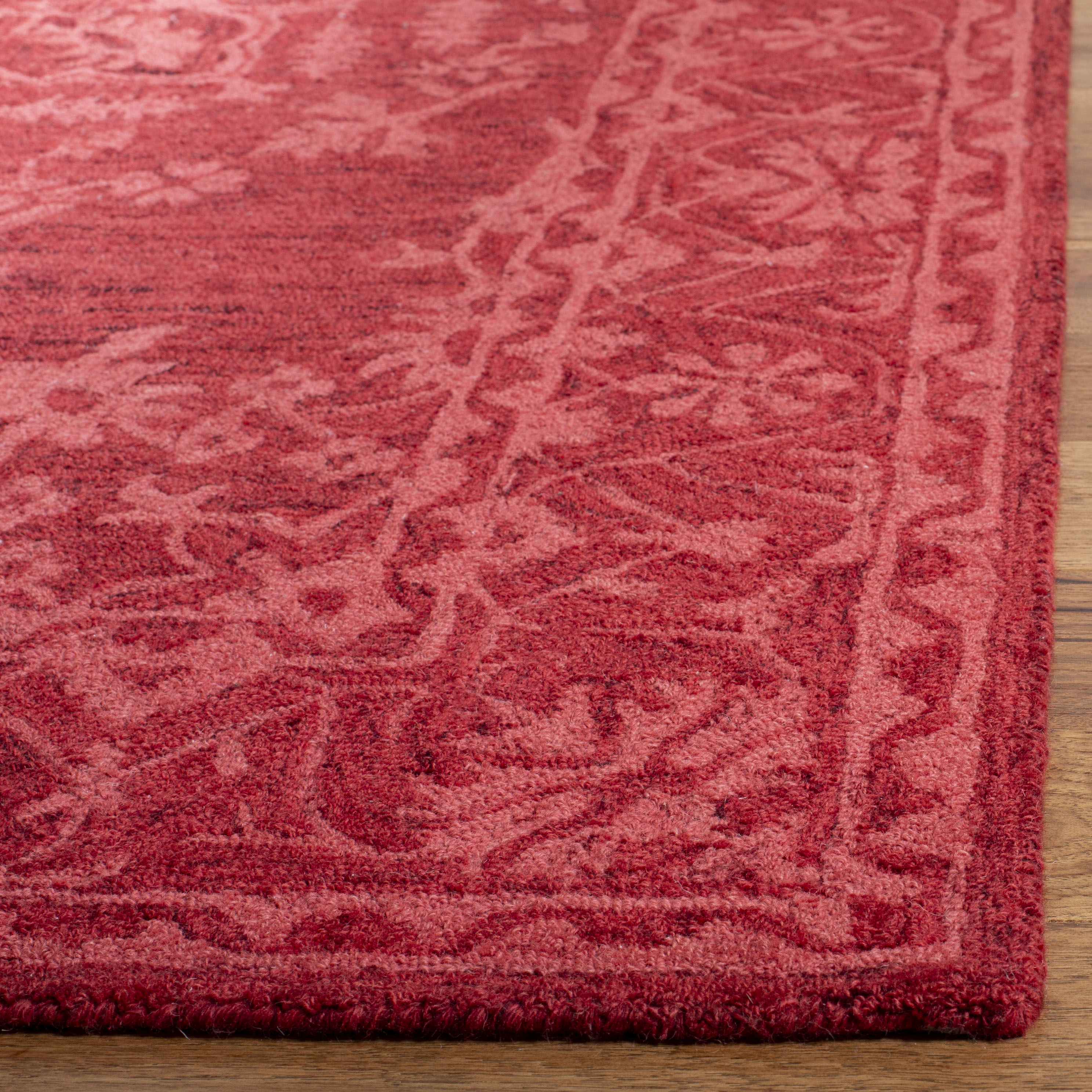 Safavieh Dip Dye 702 Red Traditional 8ft x 10ft Large Rectangle Rug in ...