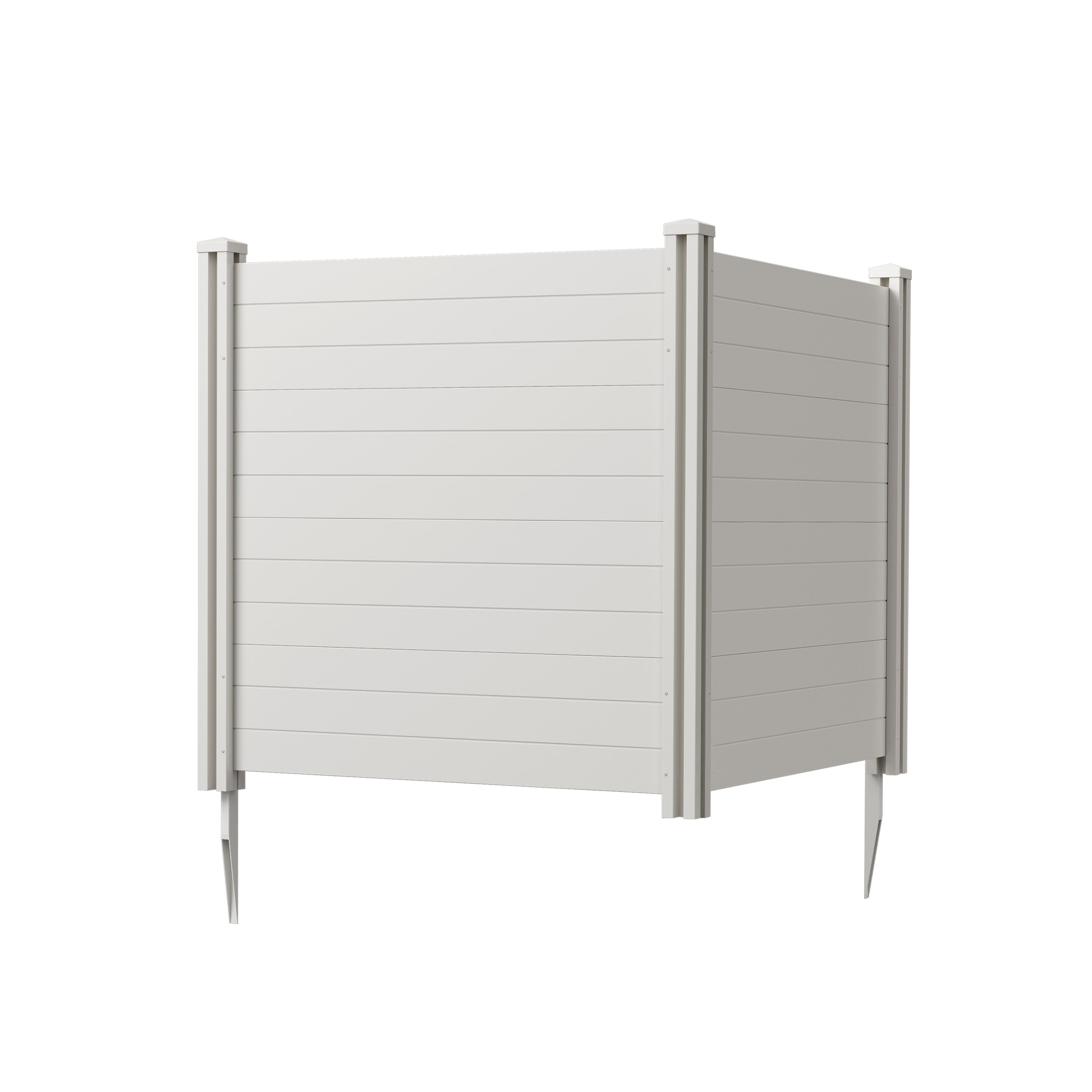 Enclo Privacy Screens ZP19014 Premium Privacy No Dig 2 Panels 48.0-in W x 48.0-in H White Vinyl/Polyresin Outdoor Privacy Screen