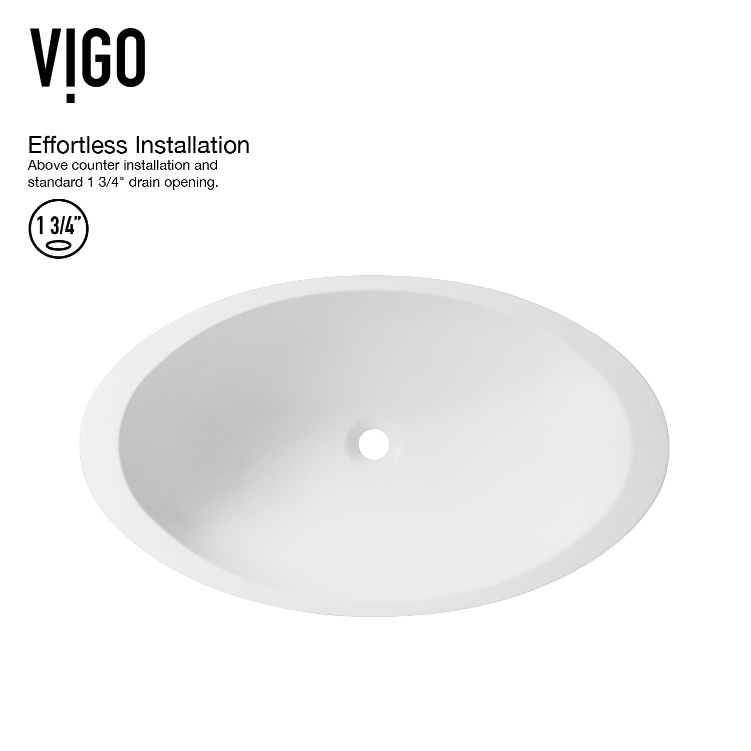 VIGO Vessel sink Matte Stone Vessel Oval Modern Matte White Bathroom ...