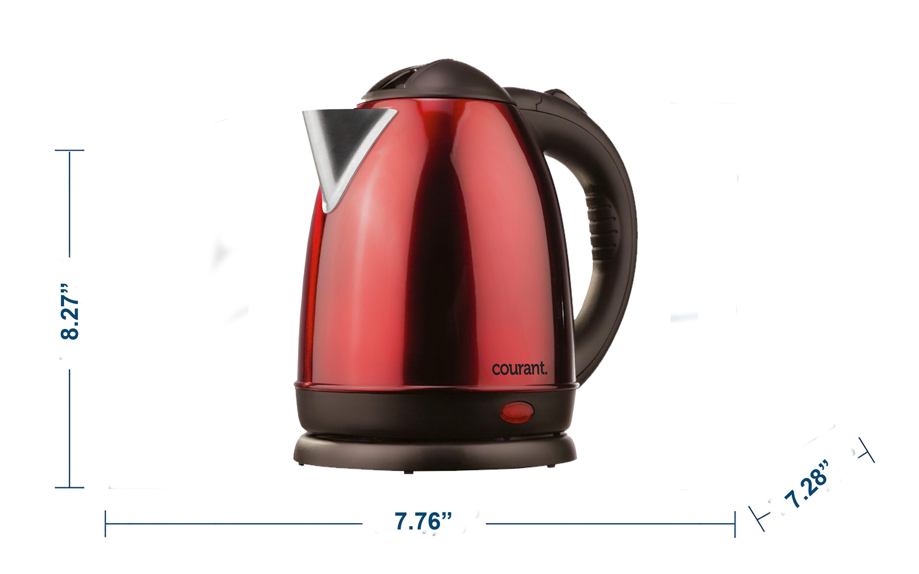 Courant Red 6-Cup Corded Digital Electric Kettle in the Water Boilers &  Kettles department at