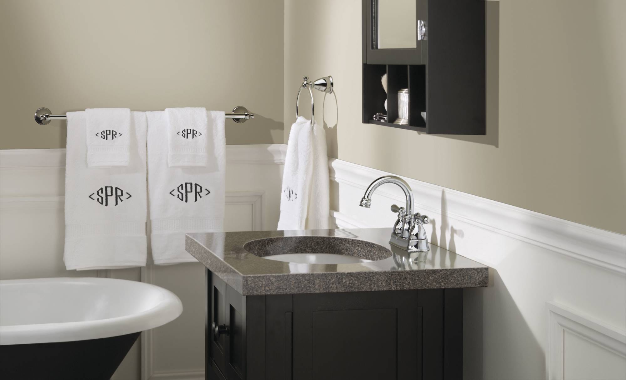 Caldwell Transitional High Arc 4" Centerset Chrome Bathroom Faucet