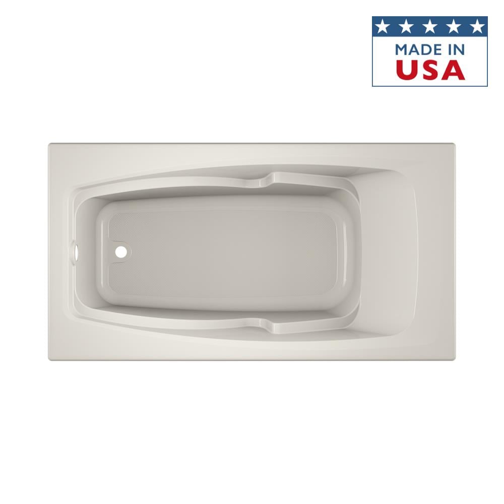 Jacuzzi CET6032BUXXXXY Cetra 32-in x 60-in Oyster Acrylic Drop-In Soaking Bathtub (Reversible Drain)