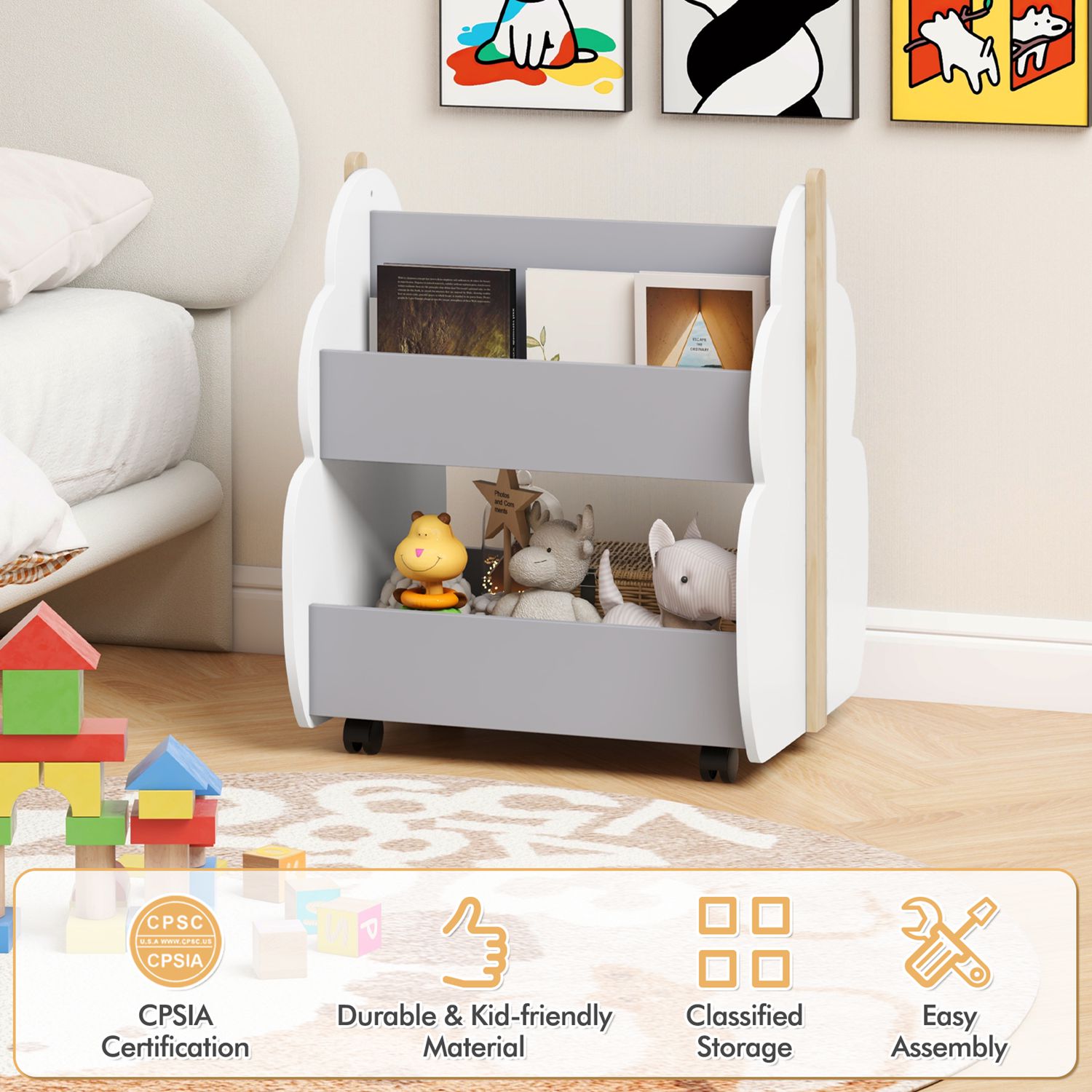 Costway CSHY002090 Kids-Bookcases - View #5