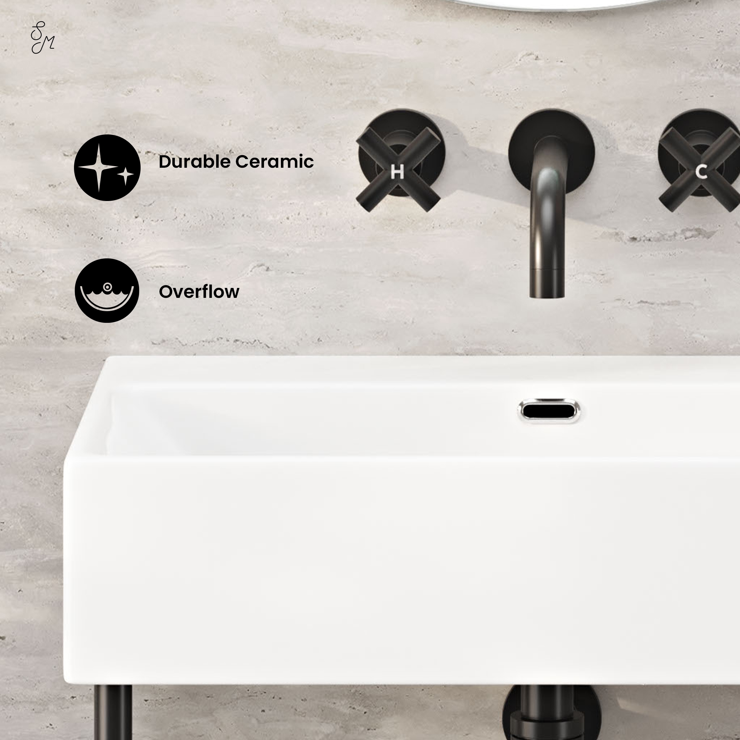 Swiss Madison SM-25-CSREI01MB-0 Console-Sinks - View #5