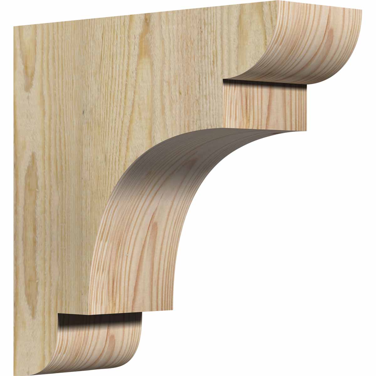 Ekena Millwork COR04X12X12NEB00RDF 4-in x 12-in x 12-in New brighton Unfinished Douglas fir Wood Paintable/Stainable Corbel