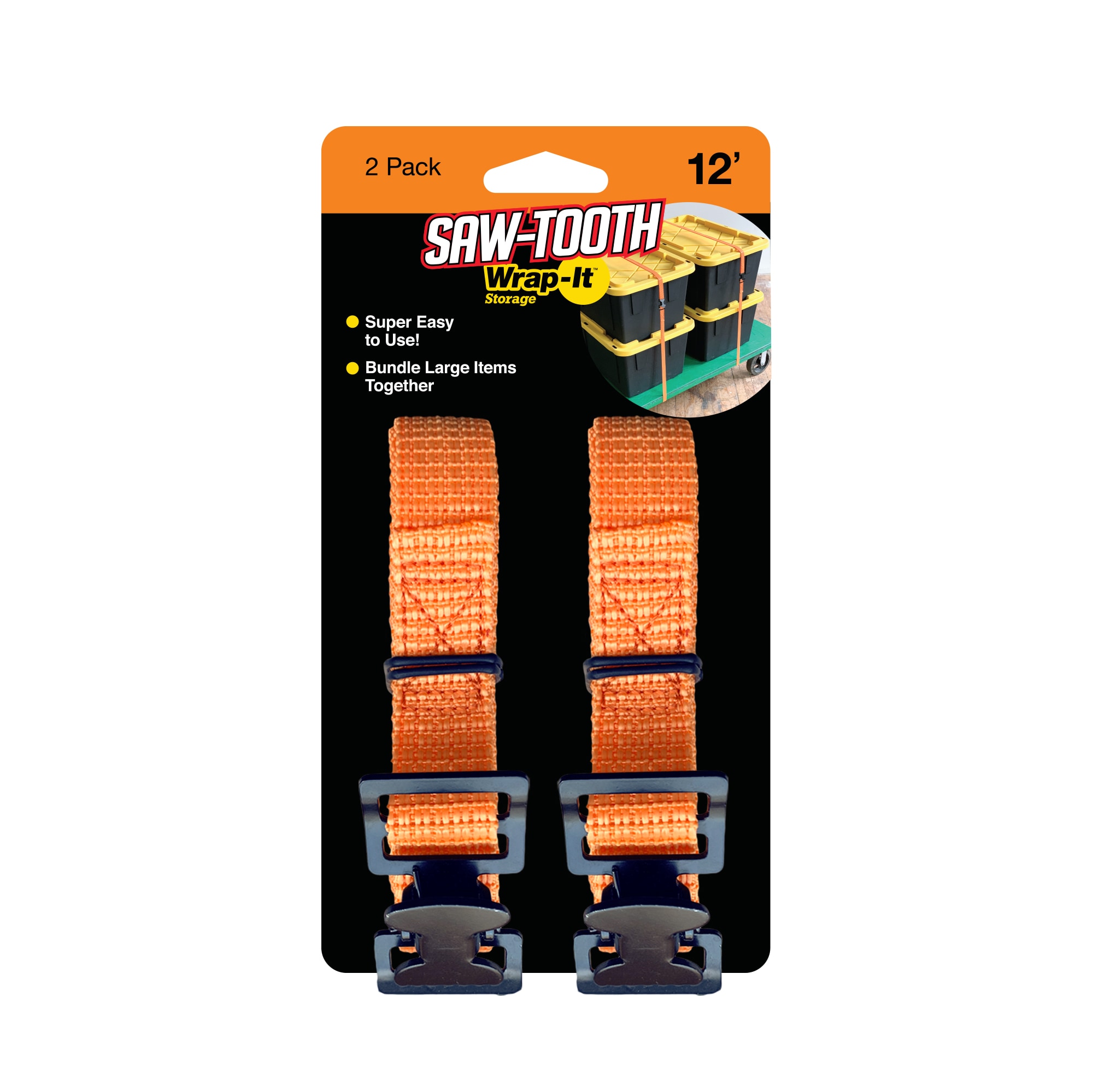 Strap Buckle Packing Straps Adjustable 1-Inch Belt (1 Wide - 40 Long,  Orange(4-Pack)) 