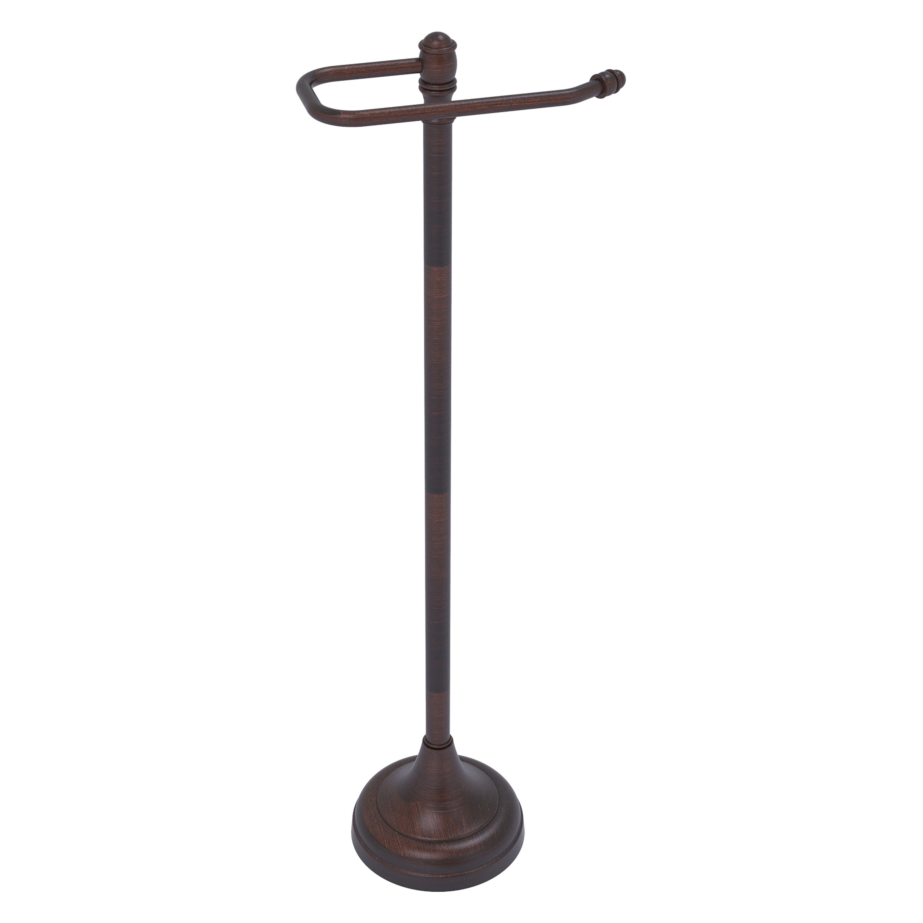 Allied Brass CL-29-VB Carolina Venetian Bronze Freestanding Single post Toilet Paper Holder 1 -Rolls with Storage