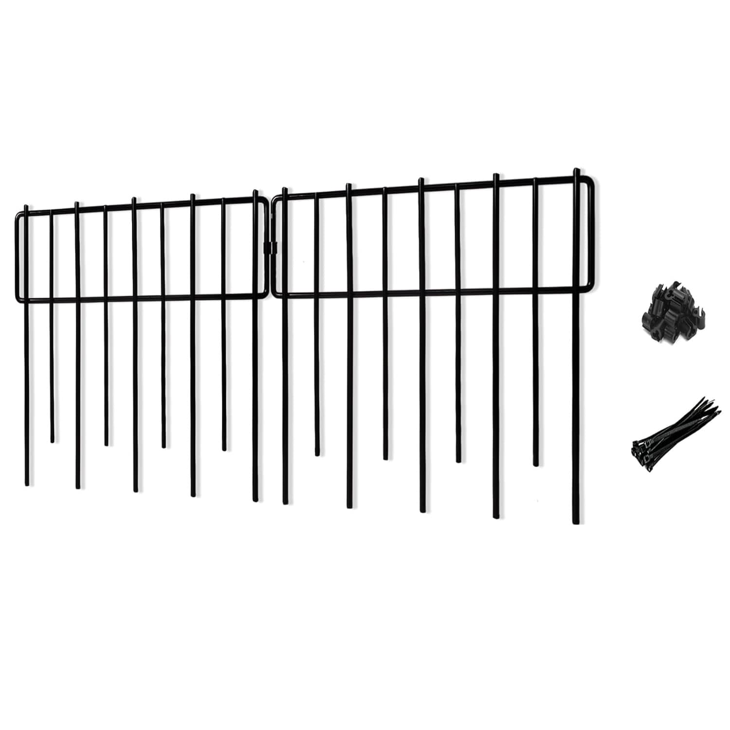 Aoibox  Animal Barrier Fence 10 Pcs, 1.26 in Gap No-Dig Rustproof Metal Wire Border for Garden and Patio, About 10.83 ft