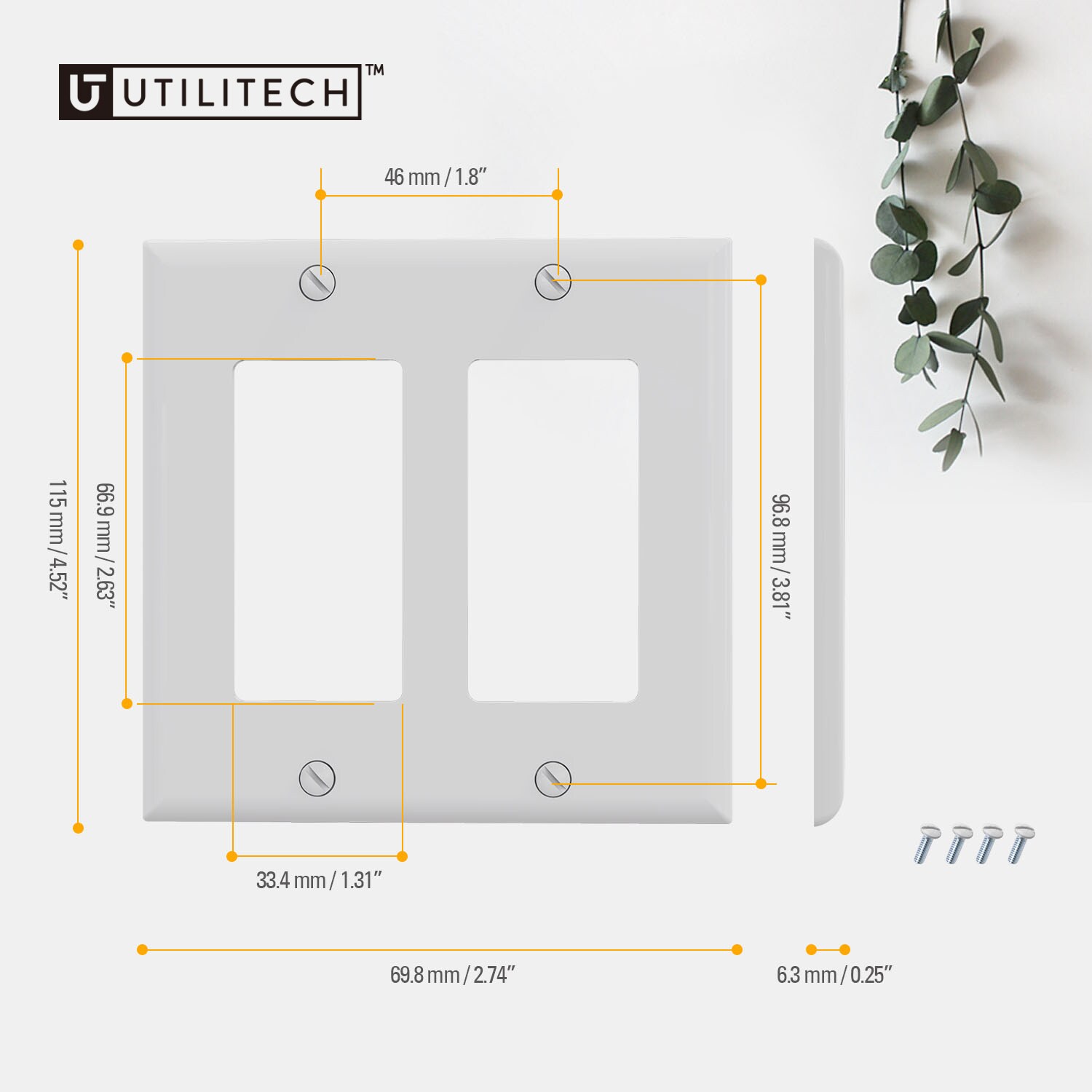 Utilitech 3032-WH10 Electrical-Wall-Plates - View #3
