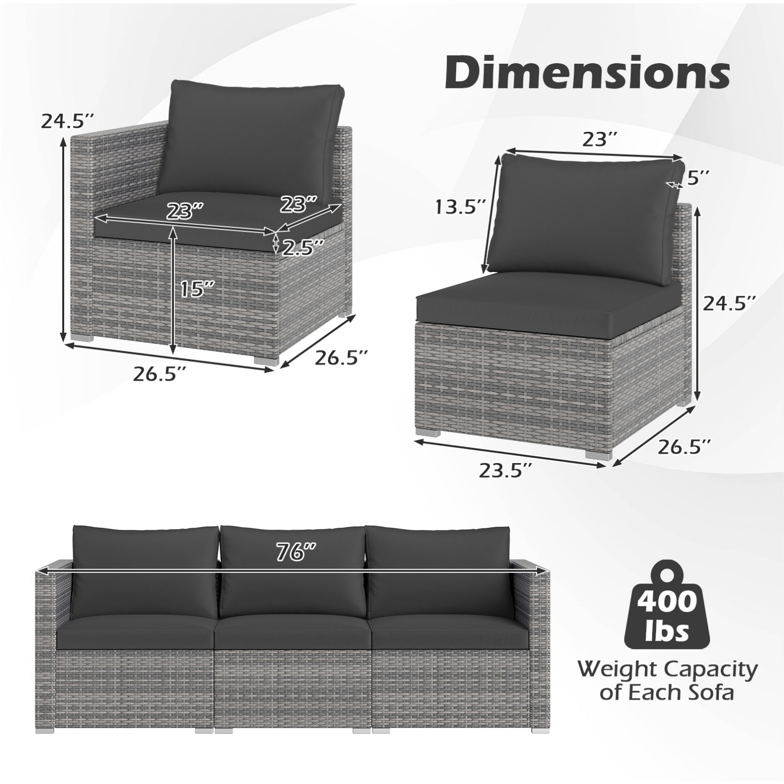Poinic CWJ74945DK Patio-Sofas-Daybeds - View #4