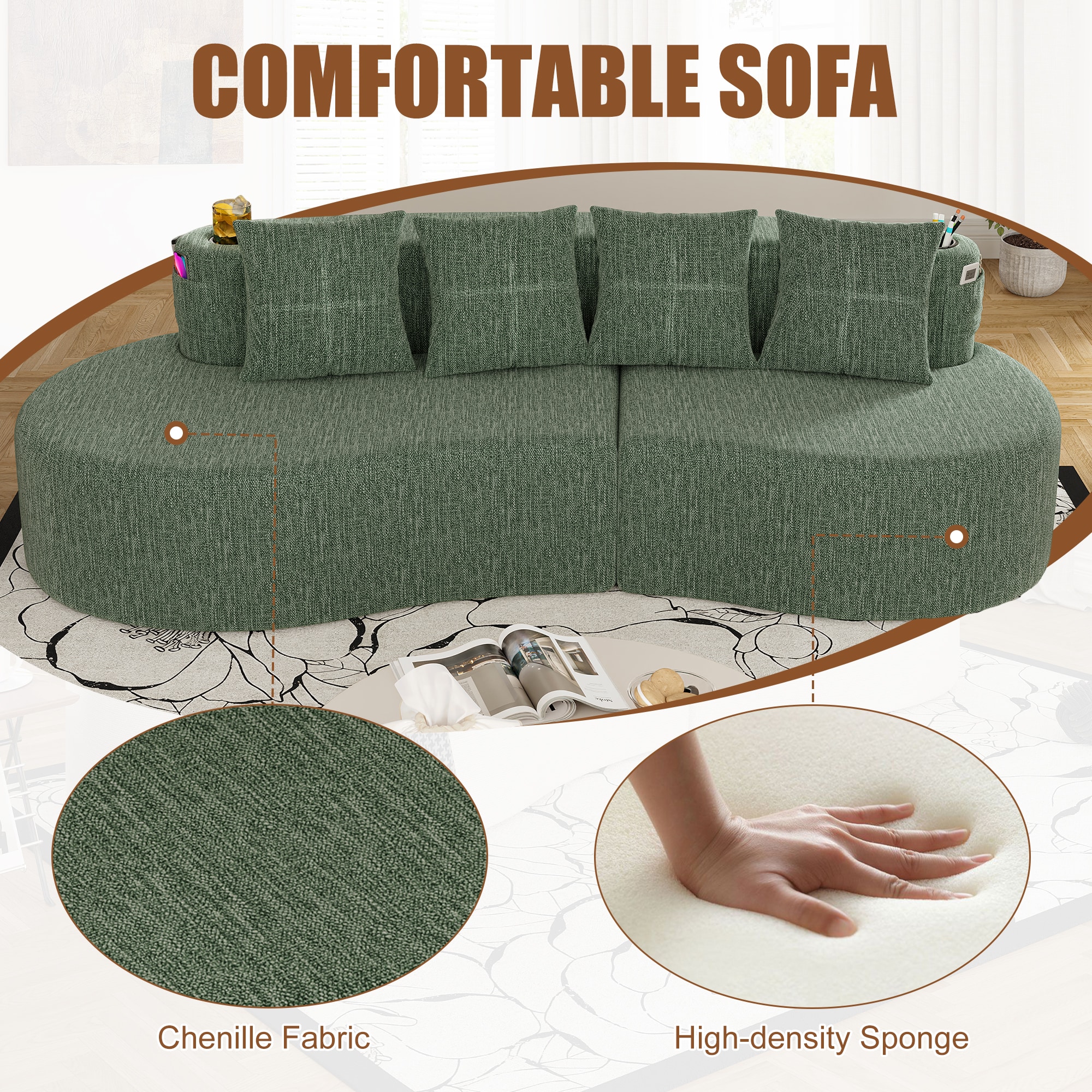 Tinyhomie LW-Y-OR-9436 Sofas-Loveseats - View #5