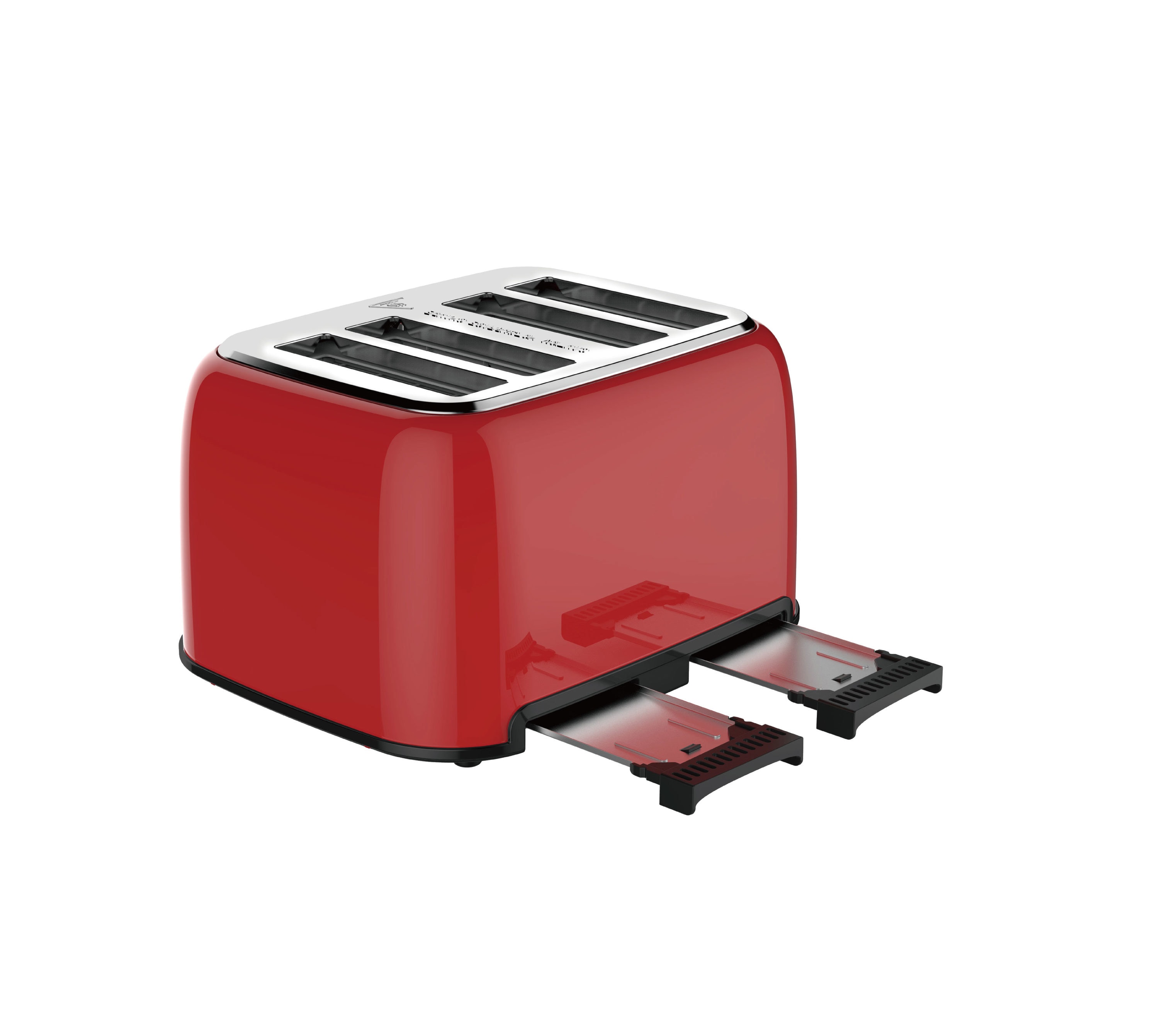 GZMR 4-Slice Red 1500-Watt Toaster at