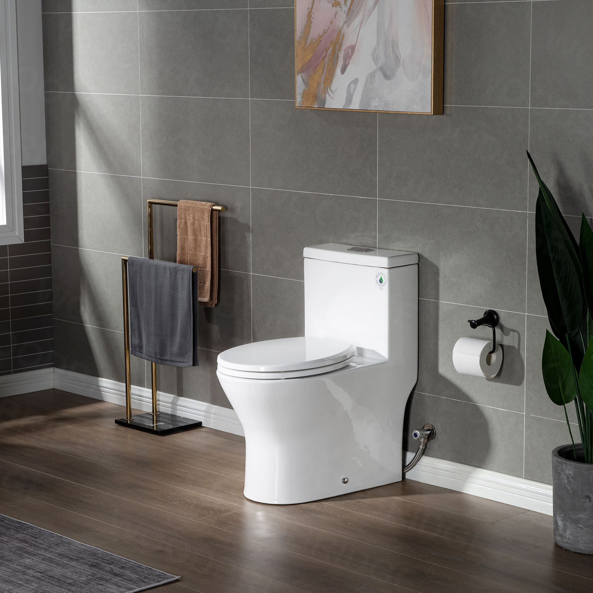 ᐅ【WOODBRIDGE Wall Hung 1.60 GPF/0.8 GPF Dual Flush Elongated Toilet with In- Wall Tank and Carrier System. F0130 + WHTA001-WOODBRIDGE】