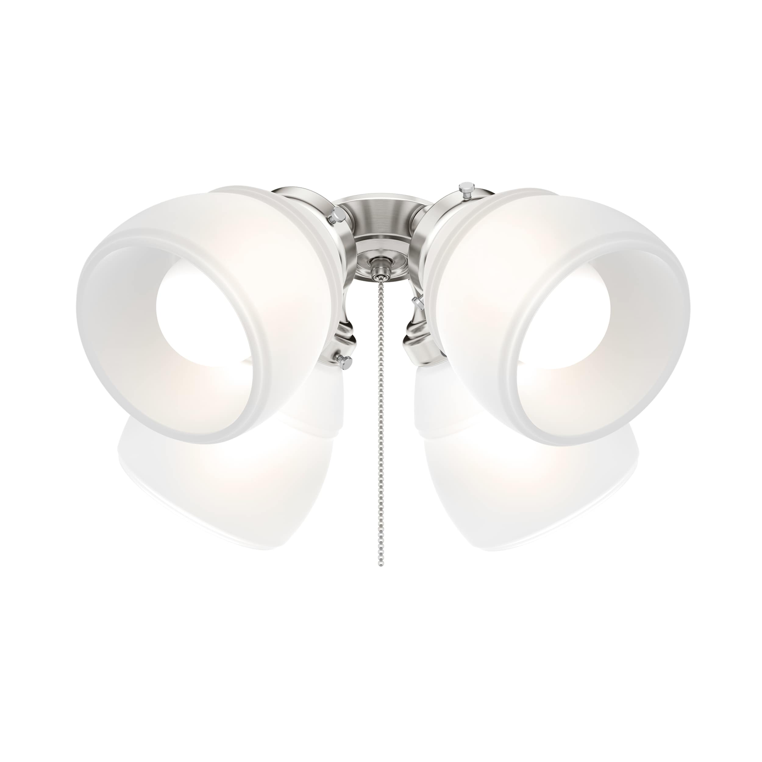 Hunter 99368 14.97-in 4 -Light Chrome Reversible LED Ceiling Fan Light Kit