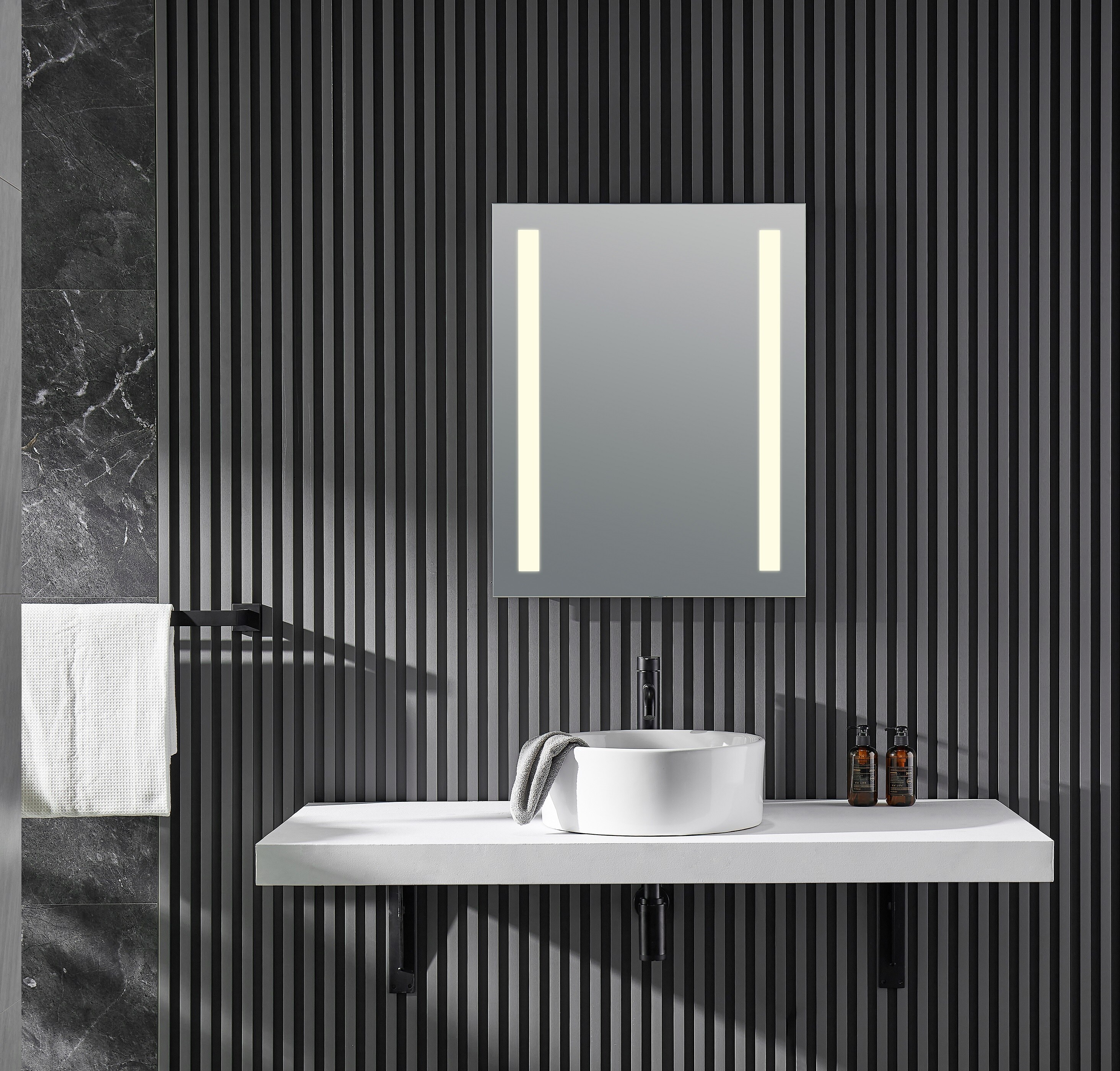 ANZZI BA-LMDFV002WH Framed-Bath-Mirrors - View #3