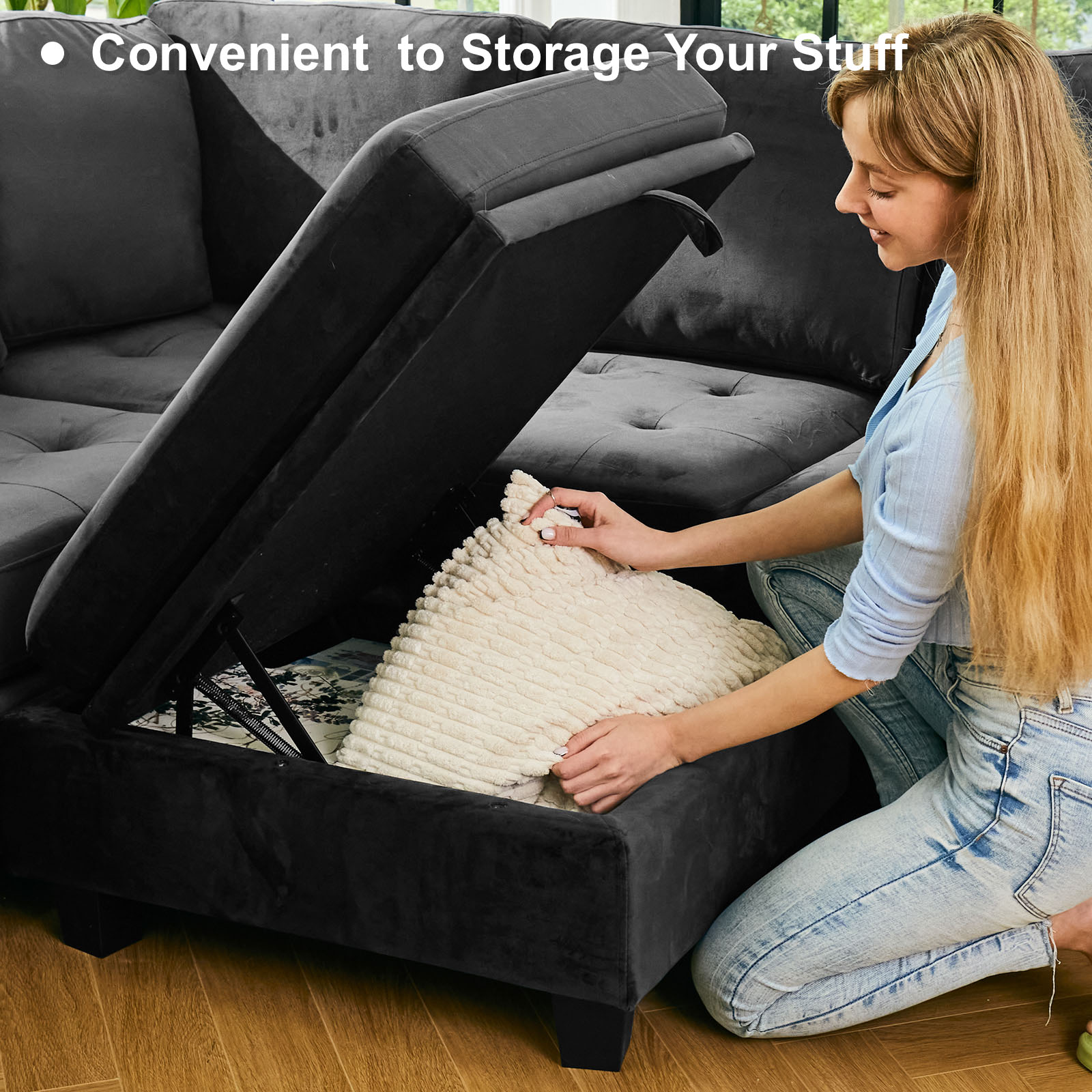 Belffin BF067-ABCDEG-GRAY futons - View #5