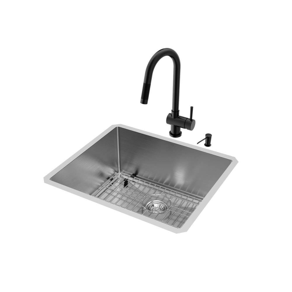 VIGO Kitchen Collection Platinum Undermount 23 In X 20 In Stainless   09253948 