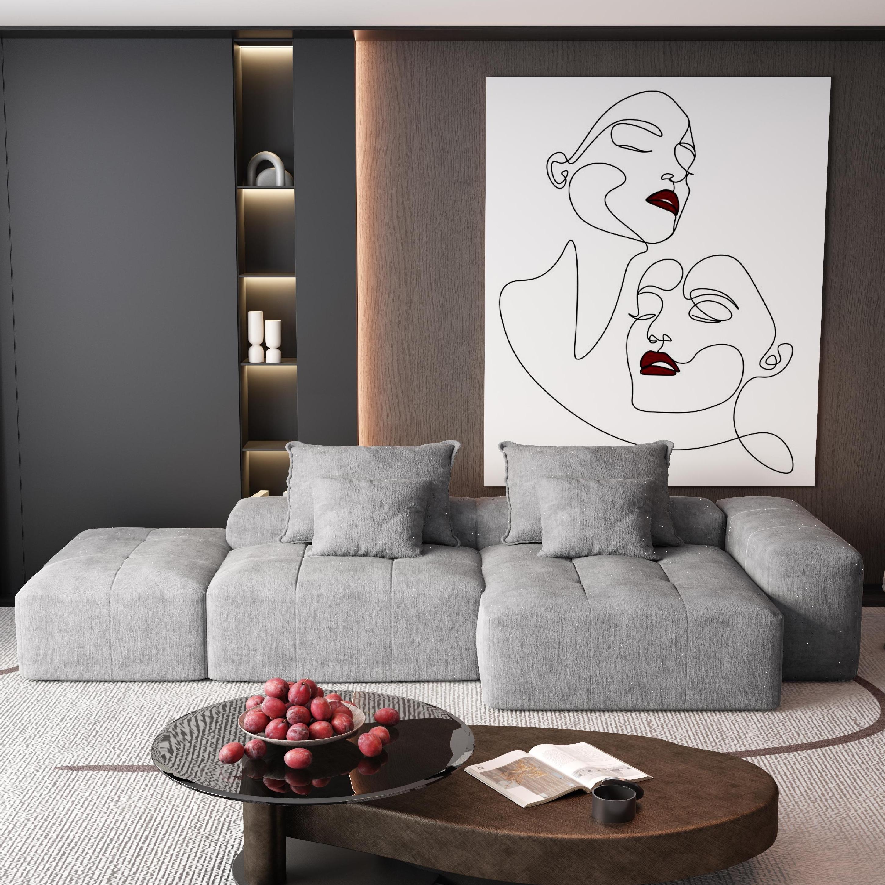 Homy Casa HJCSQJ-GY Sofas-Loveseats - View #4