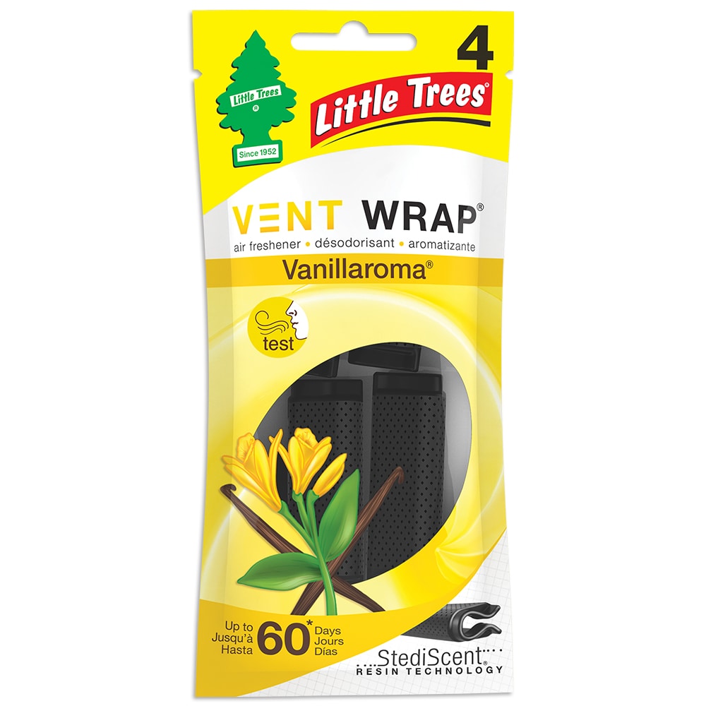 Little Trees Vent Wrap Air Freshener, Vanillaroma - 4 air fresheners