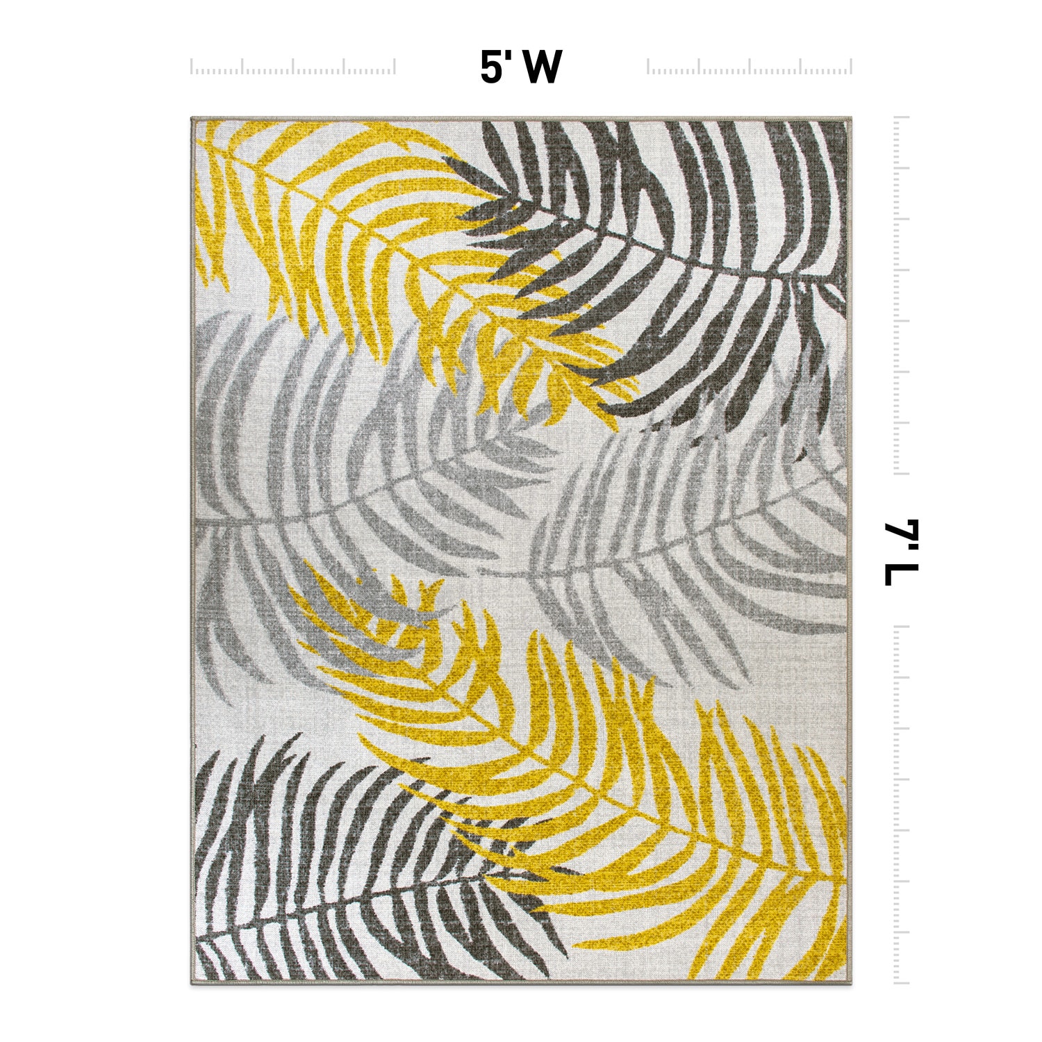 World Rug Gallery 9010YELLOW5X7 rugs - View #4