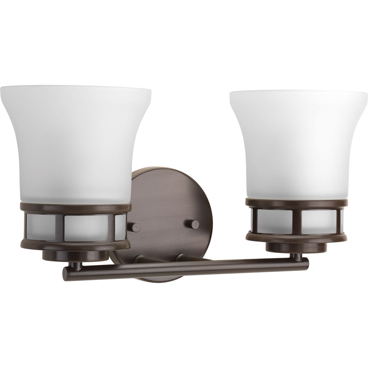 Progress Lighting P2147-20 Cascadia 16-in 2 -Light Antique Bronze Craftsman Vanity light