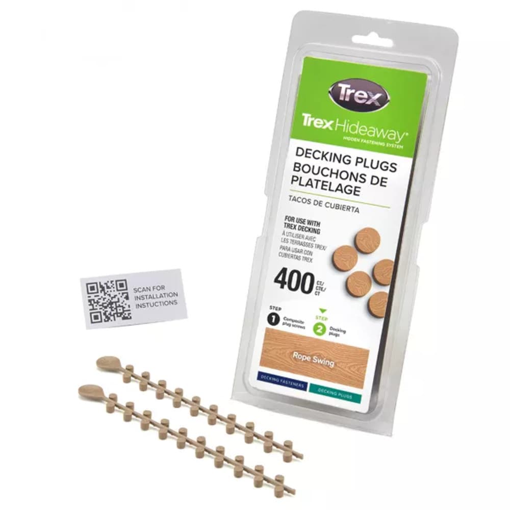 Trex TDPLGRS40001 Hideaway 1 Millimeters Rope Swing Hidden Deck Fastener 900 Square feet ( 400 -Pack )