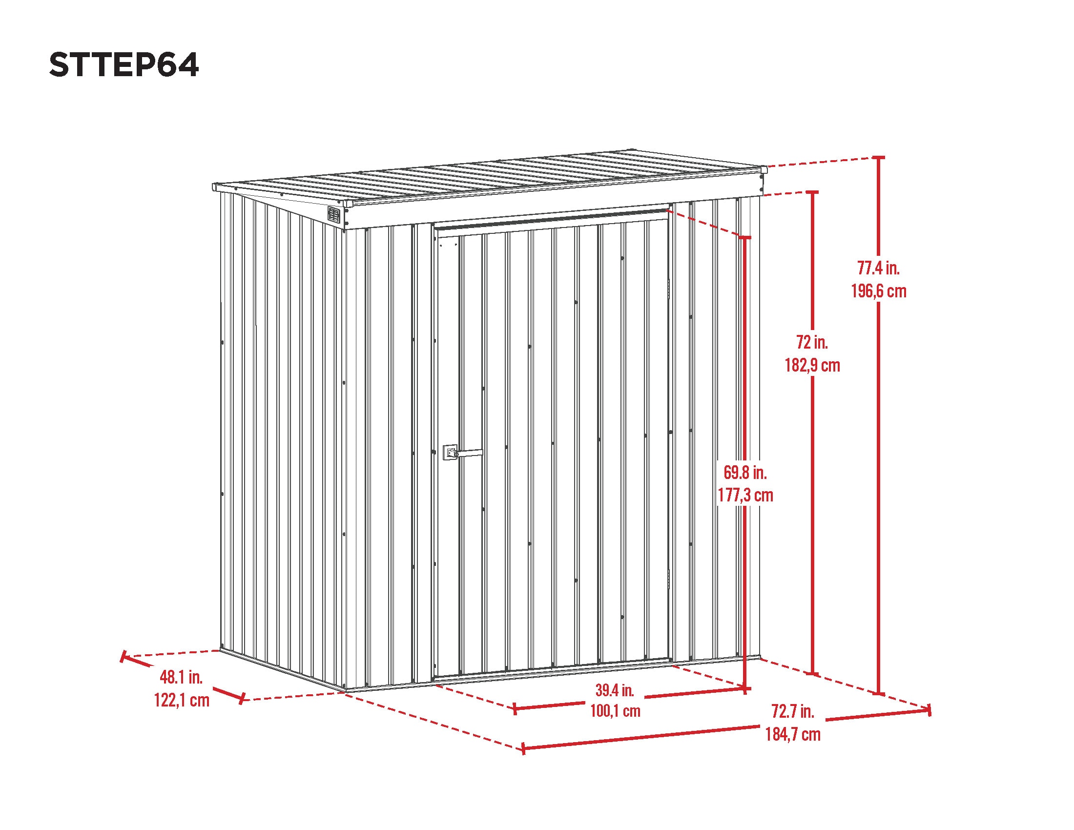 Scotts STTEP64 Metal-Storage-Buildings-Sheds - View #2