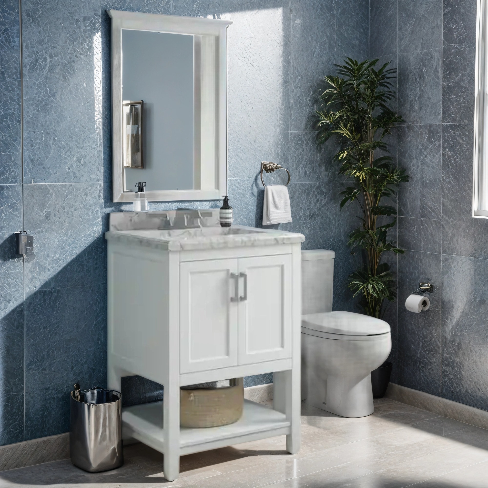 Design Element AF-25-WHI Bath-Vanity-Combo - View #5