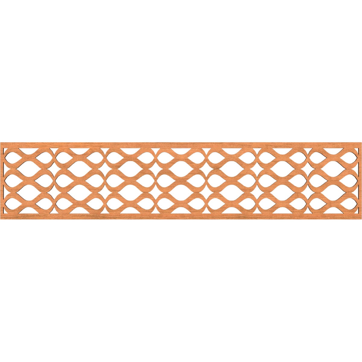 Ekena Millwork MLDB10X46SMRCH Somerset Fretwork Flat Trim 10-in x 3.9-ft Cherry Brown Unfinished 2156415 Pierced Wall Panel Moulding