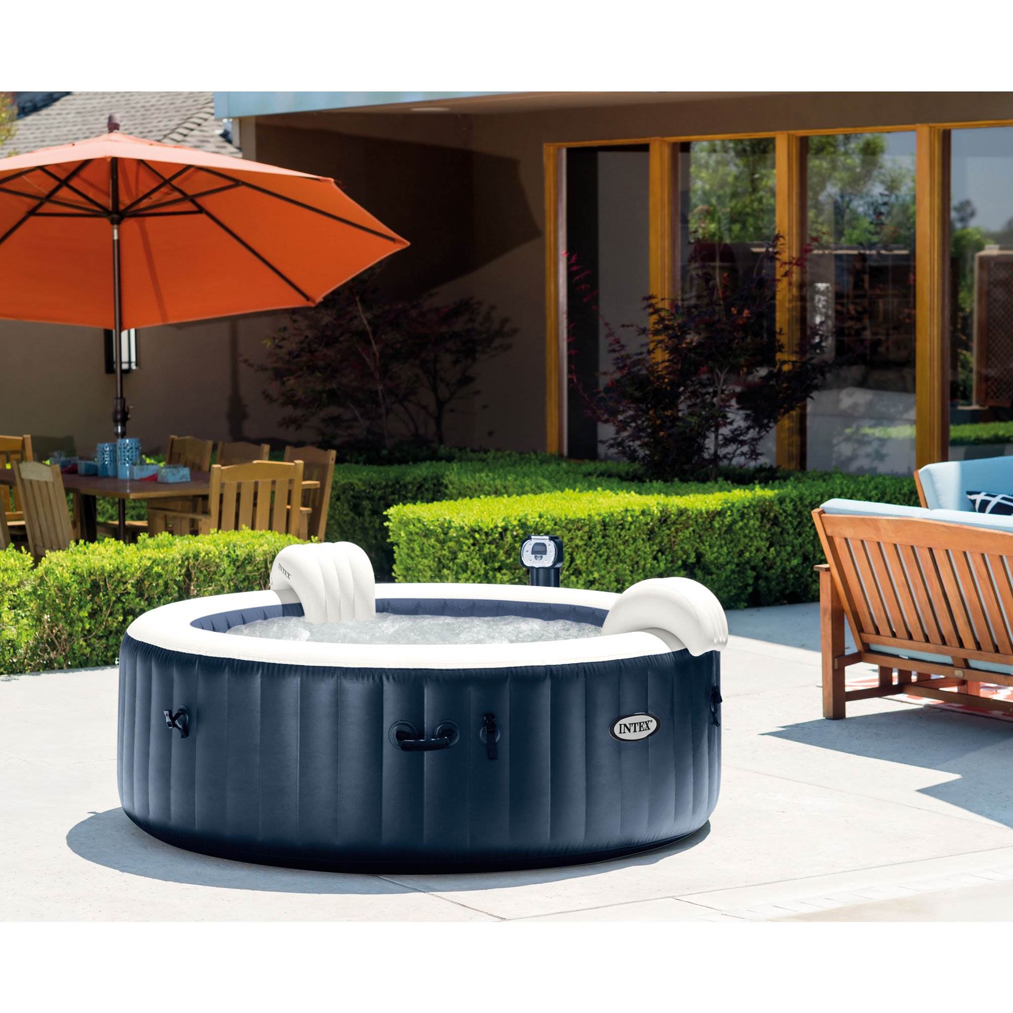 Intex 4 Person 140 Jet Round Inflatable Hot Tub At