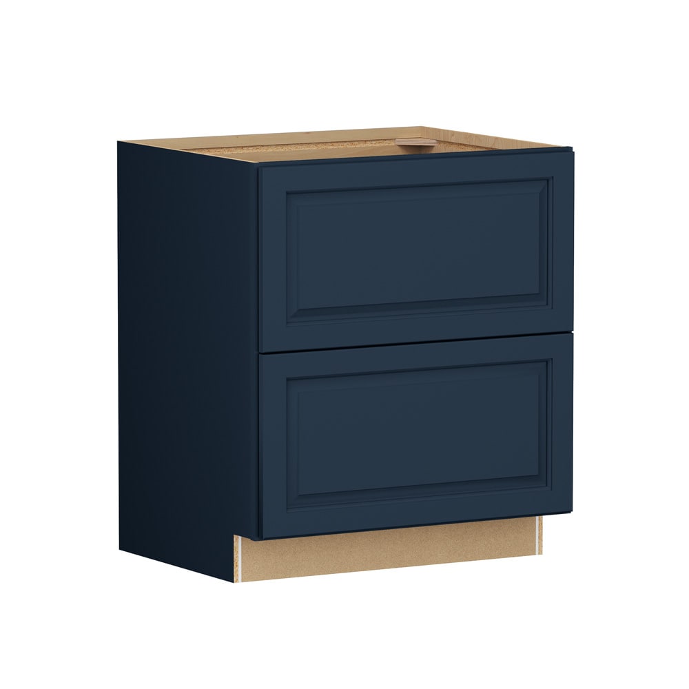 Shenandoah Stemson 30-in W x 34.5-in H x 24-in D Navy Painted Drawer Base Fully Assembled Cabinet Raised Panel Raised panel