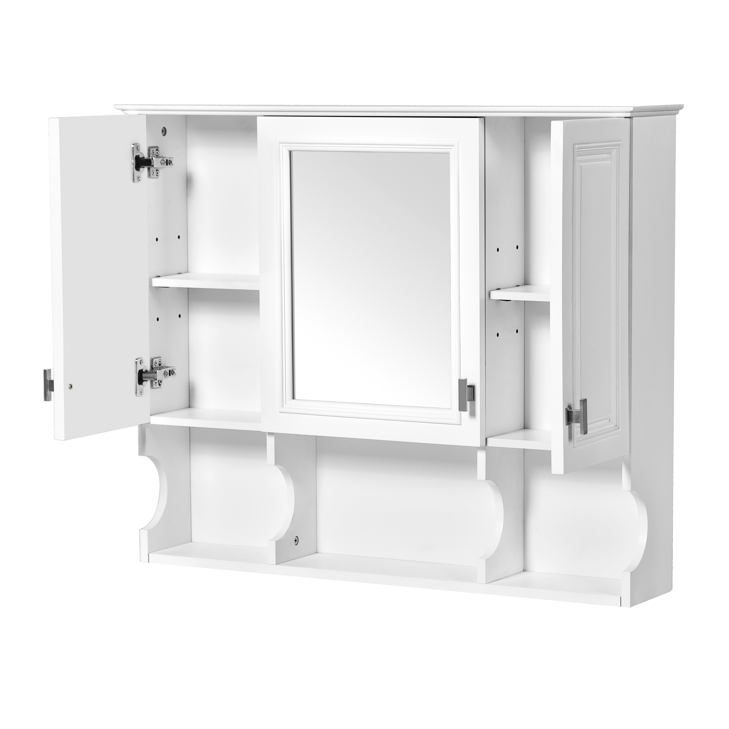 Hrinhom BA16-WHITE Bathroom-Wall-Cabinets - View #3