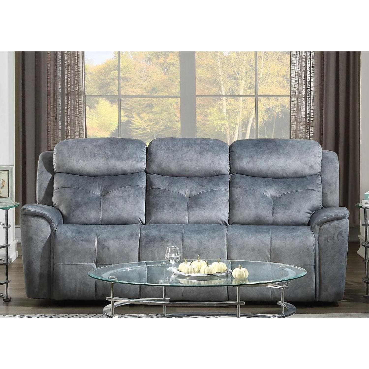 JASMODER 55030 39.00-Inches Modern Gray Sofa