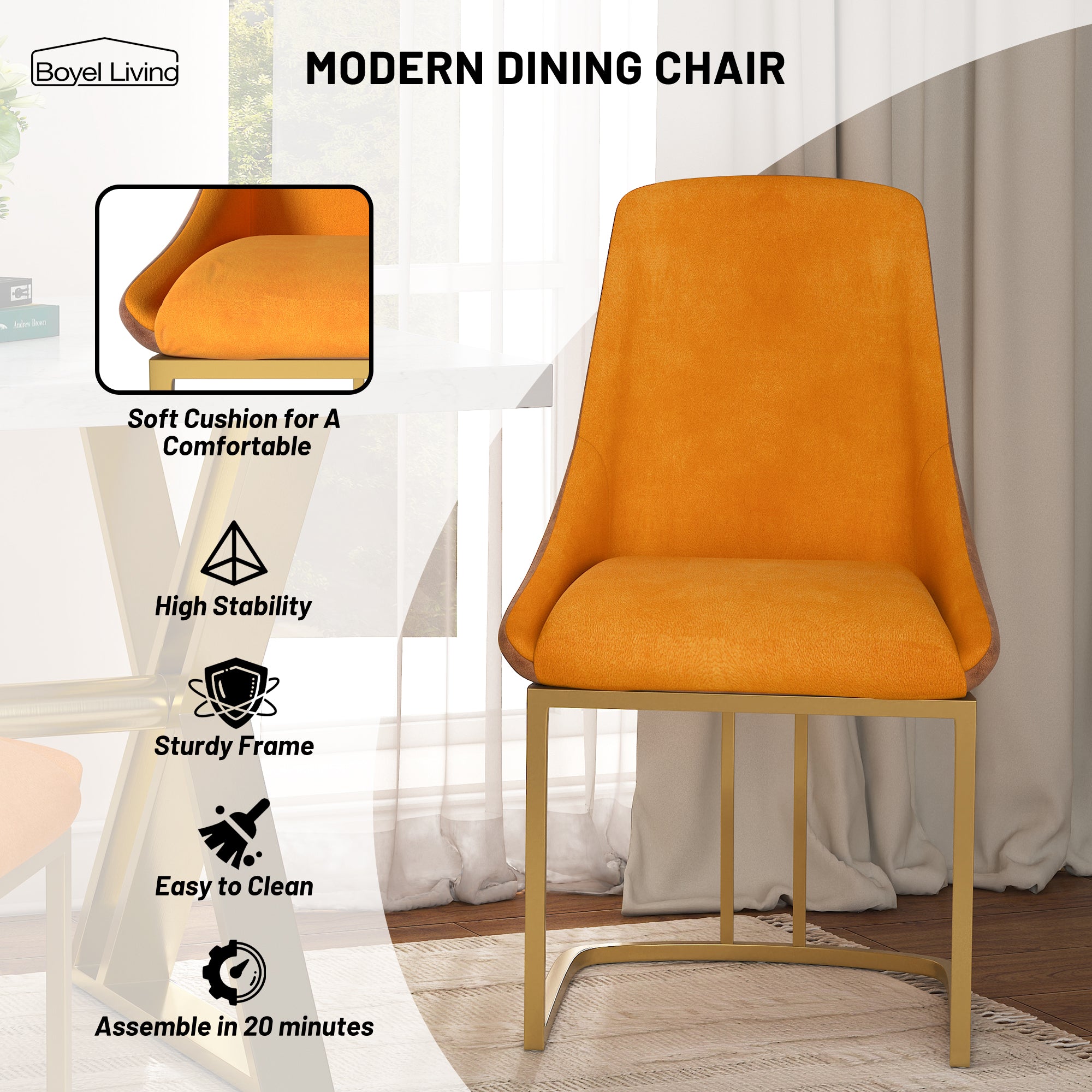 Boyel Living BLDC2432OR Dining-Chairs - View #6
