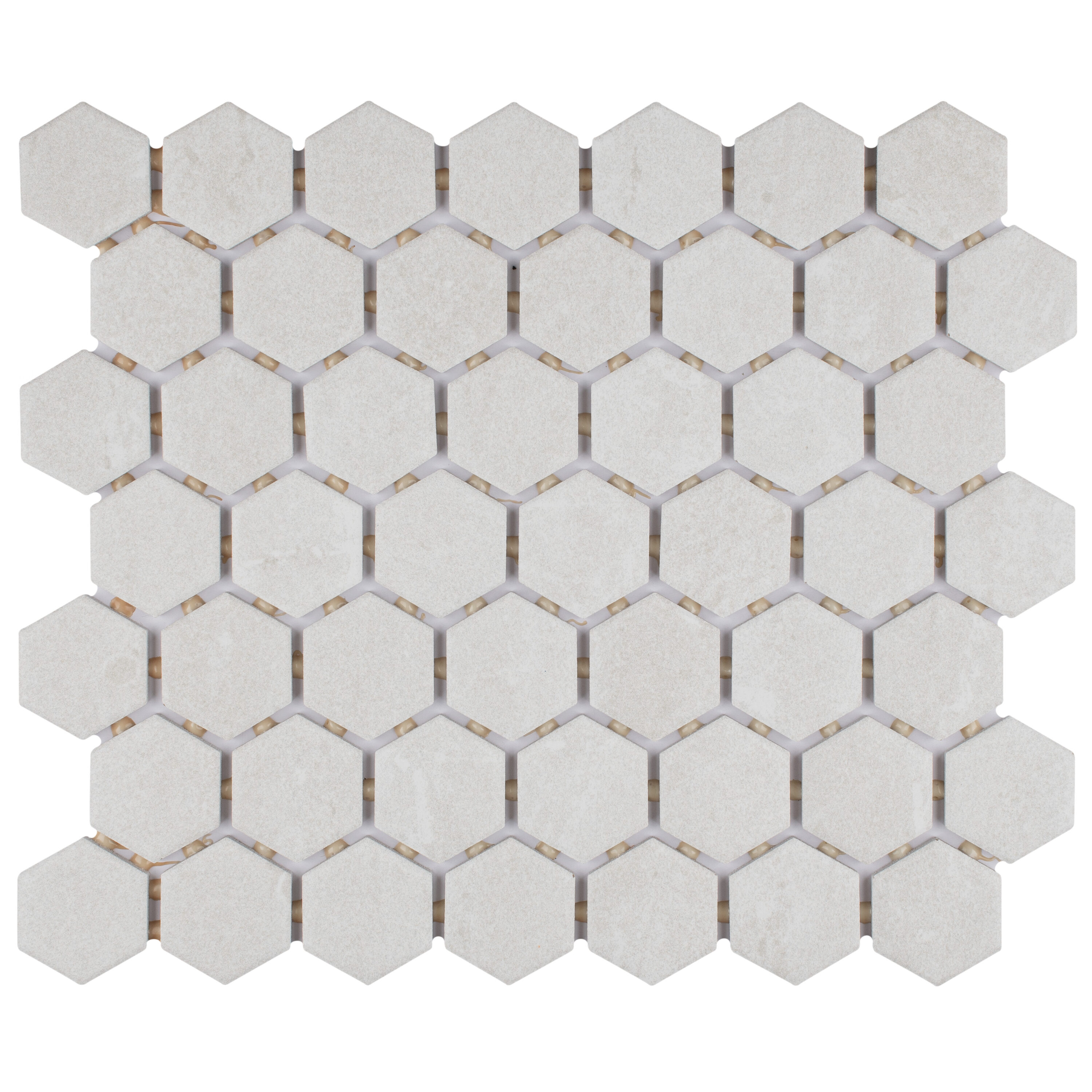 Affinity Tile S1FRGLVXWH Sample - Liverpool Hex White 6-in x 6-in Matte Ceramic Floor and Wall Tile