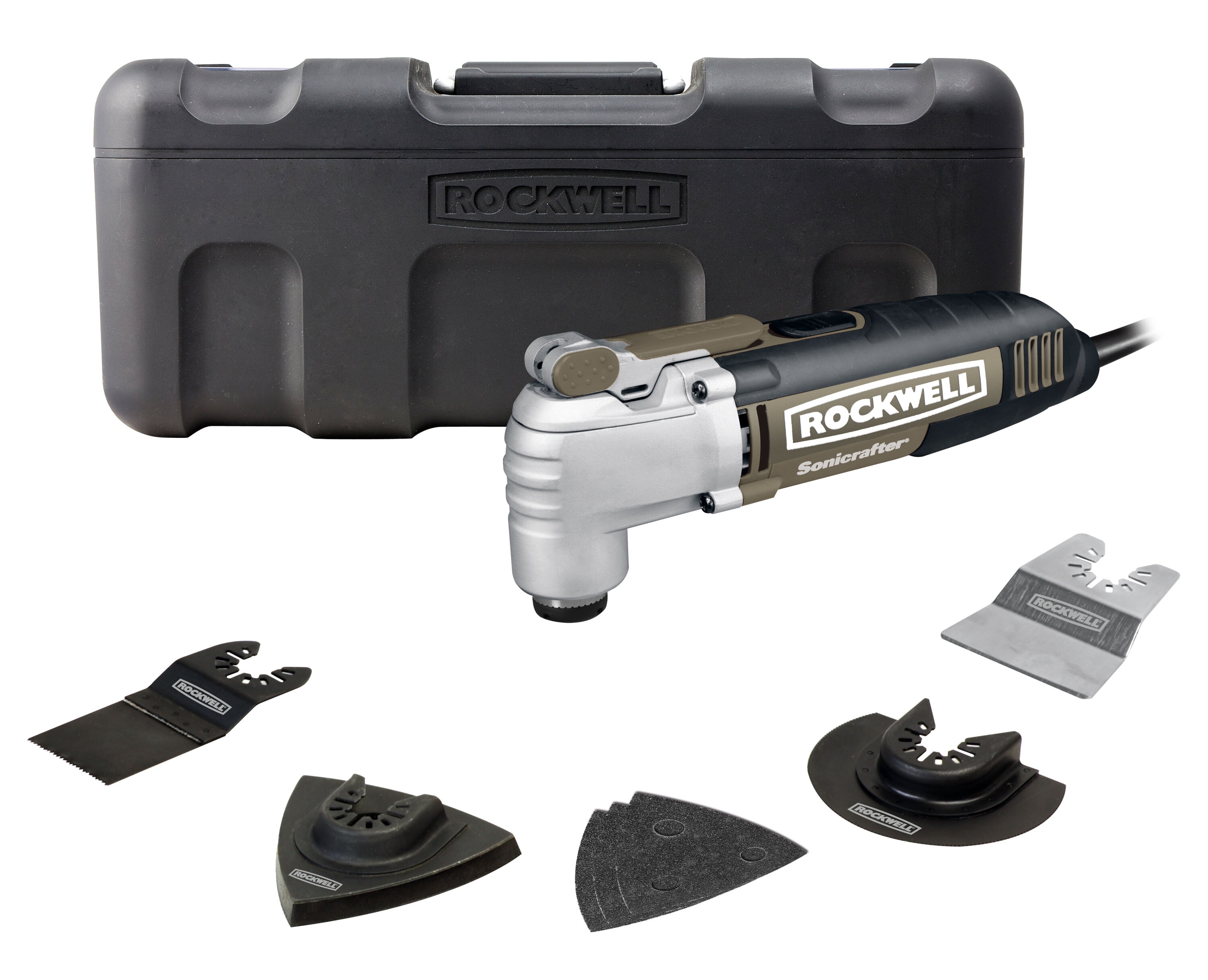 ROCKWELL RK5139K Corded 2.5-Amp Variable Speed Oscillating Multi-Tool Kit with Hard Case