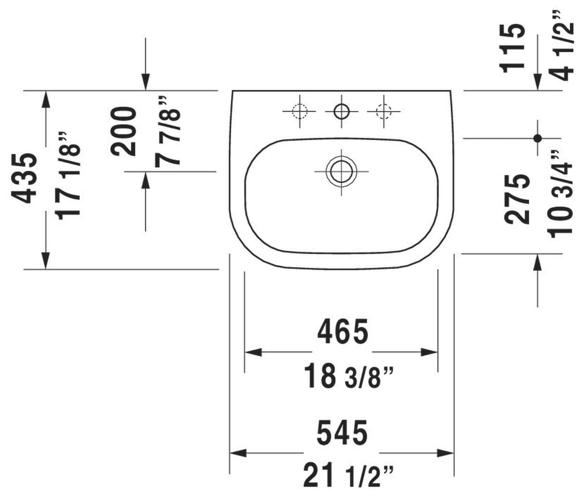 White Ceramic Rectangular Drop-In Bathroom Sink