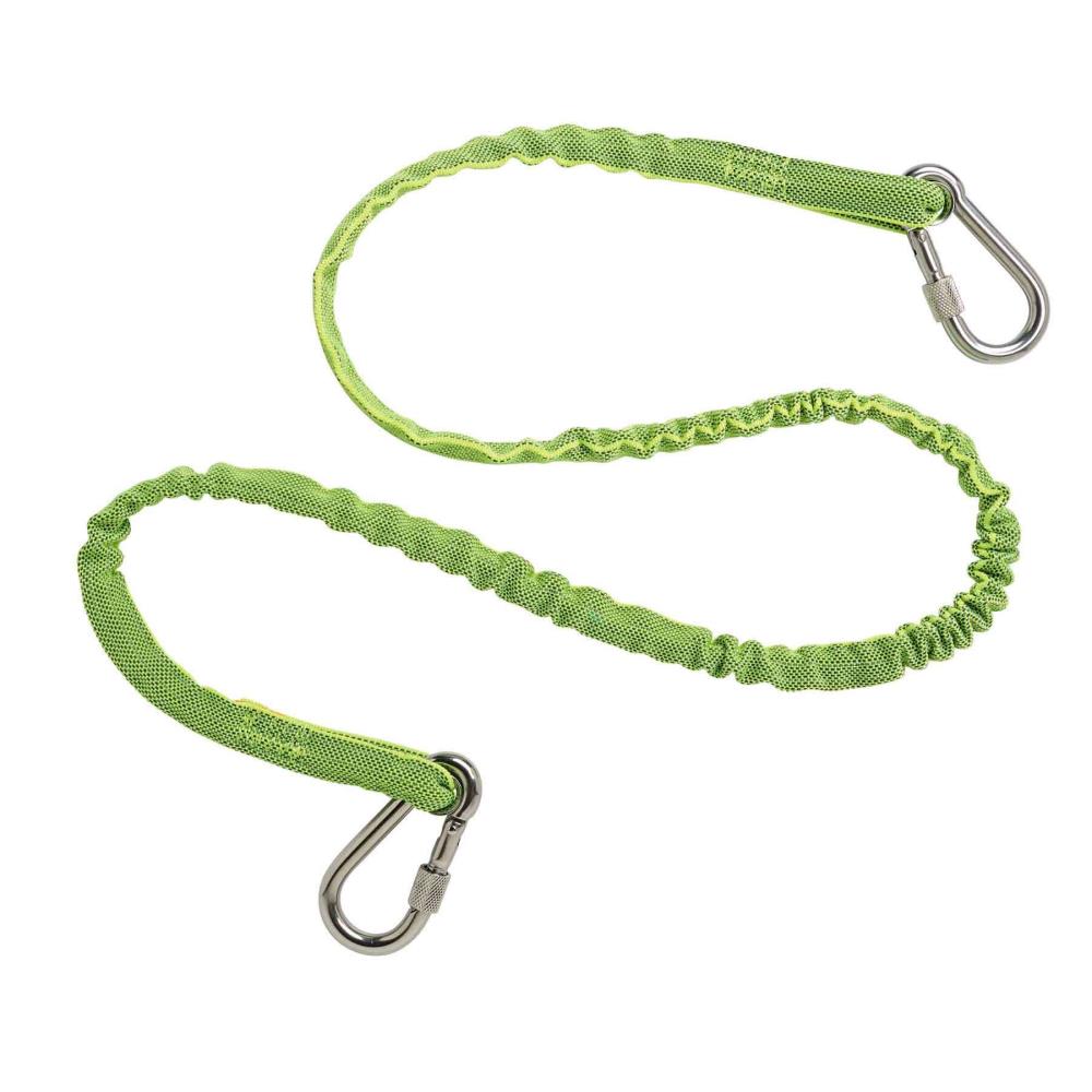 Squids 19027 Ergodyne 3111 Stainless Dual Carabiner- 15lbs, Lime, Standard