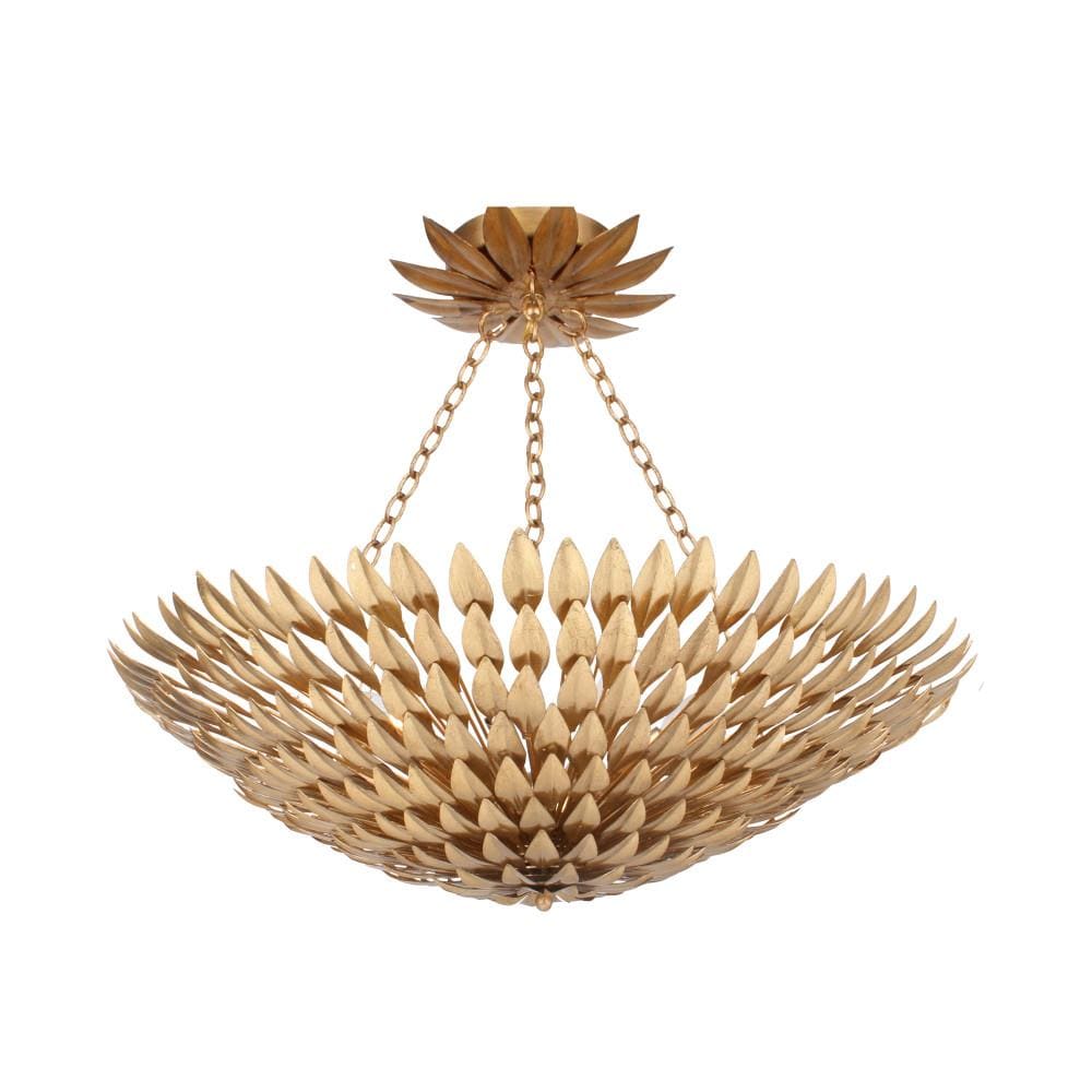 Antique Gold Elegance 8-Light Crystal Candle Chandelier